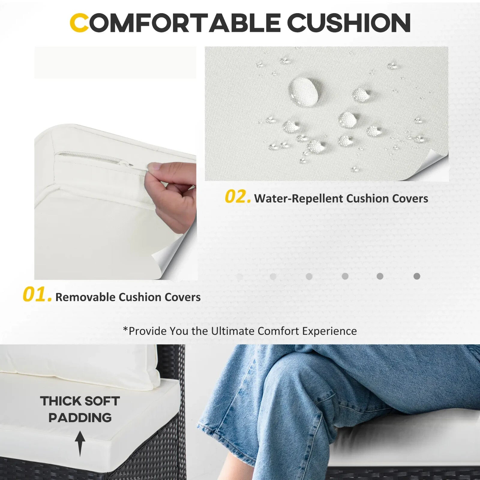 6 Piece Rattan Sofa Set Outdoor Garden Furniture for Patio or Conservatory Use - Home and Garden Furniture Shop - rustic - furniture