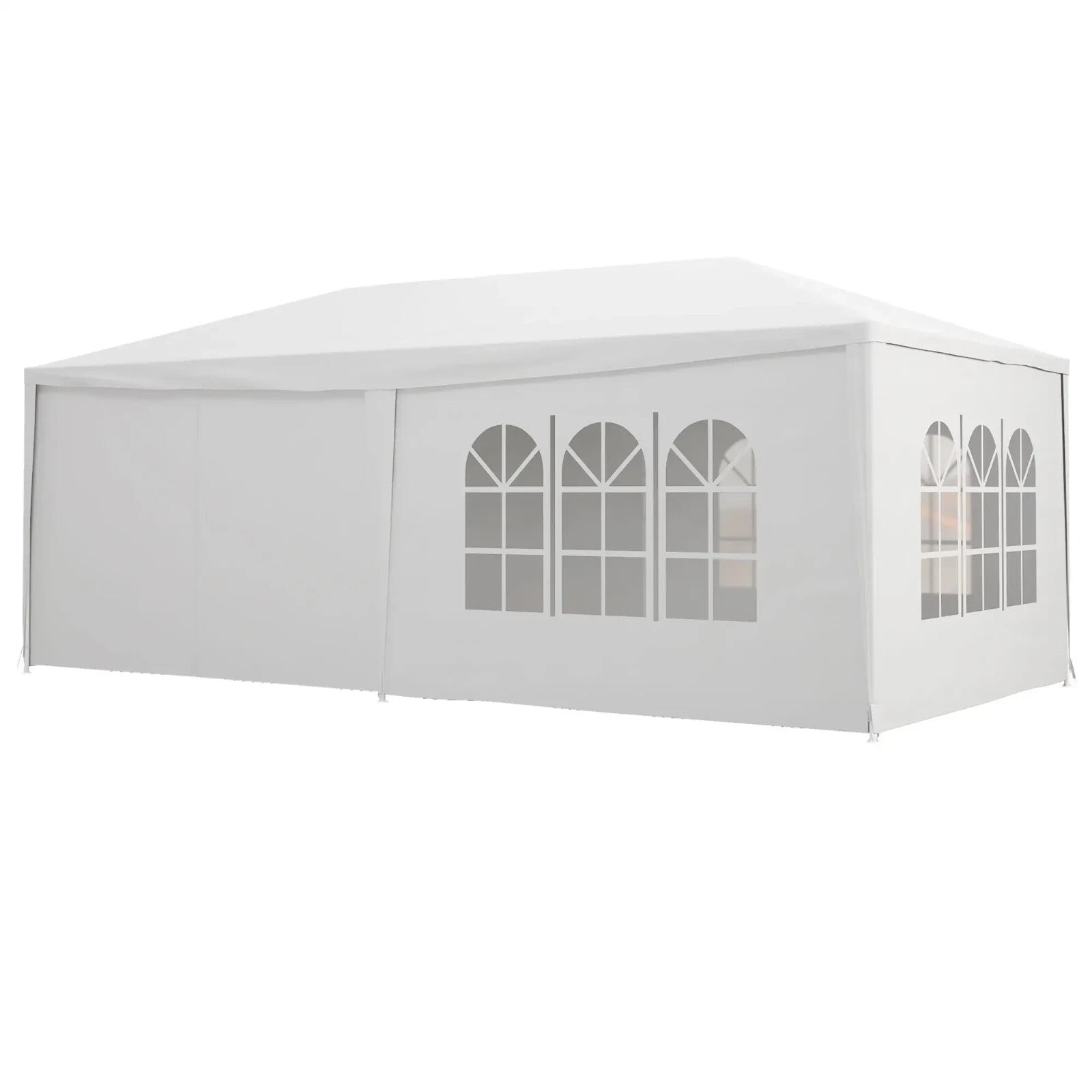 6 x 3m Outdoor Gazebo Marquee with 6 Removable Side Walls Sun Canopy Party Tent - Home and Garden Furniture Shop - rustic - furniture