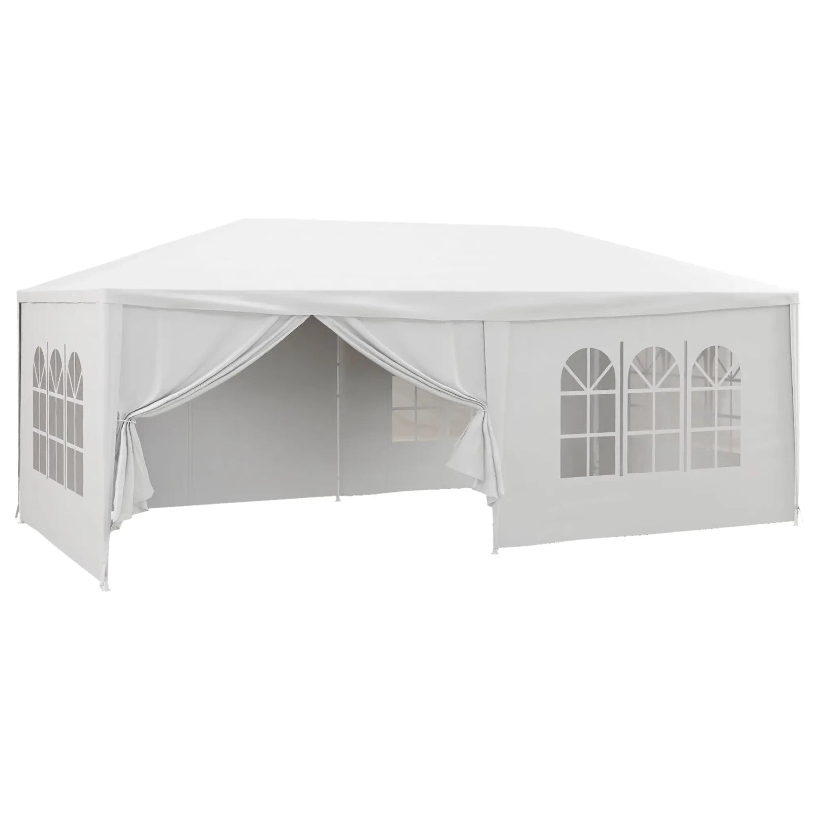 6 x 3m Outdoor Gazebo Marquee with 6 Removable Side Walls Sun Canopy Party Tent - Home and Garden Furniture Shop - rustic - furniture