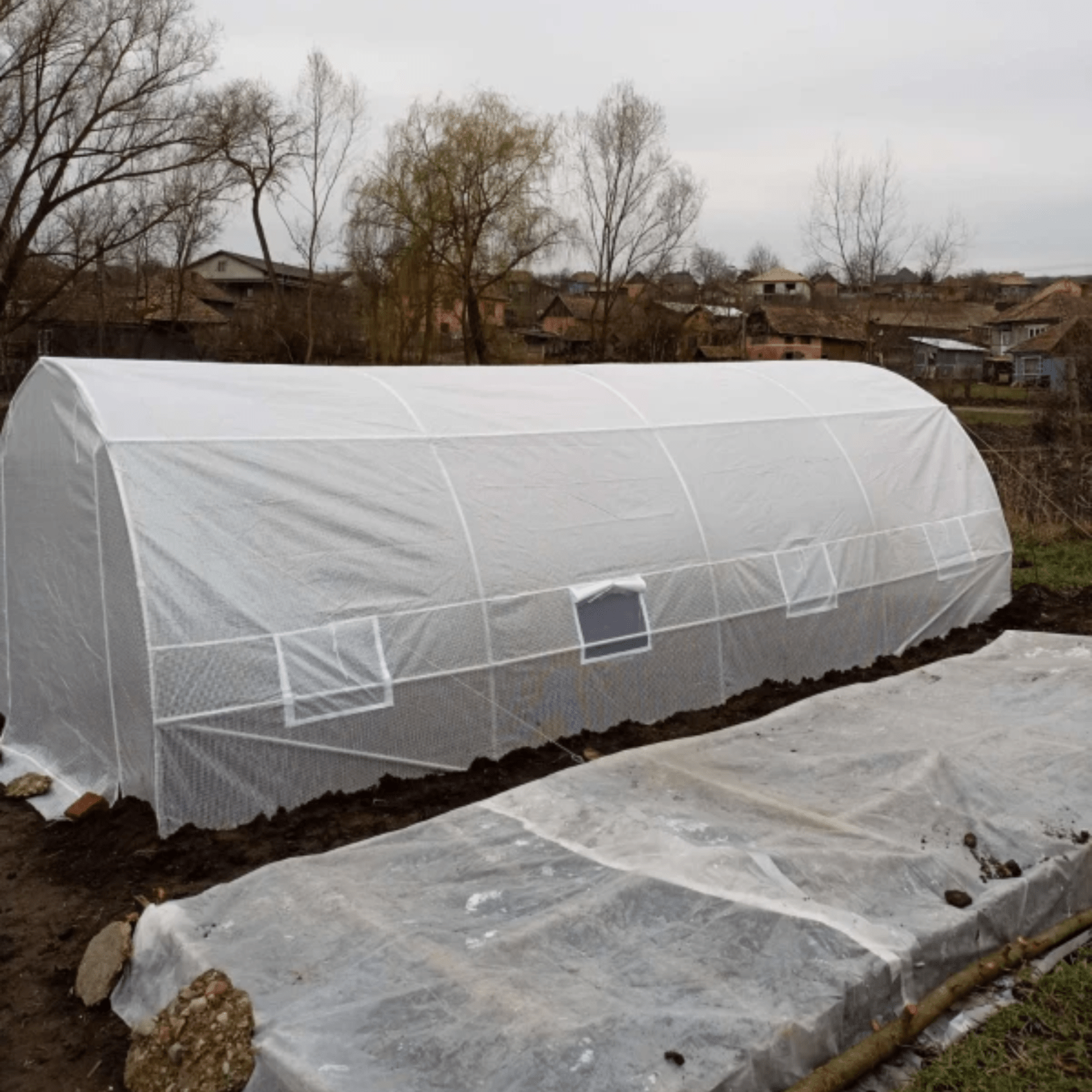 6 x 3m Walk In Polytunnel Greenhouse Plant Tent Metal Frame Outdoor Grow House - Home and Garden Furniture Shop - rustic - furniture