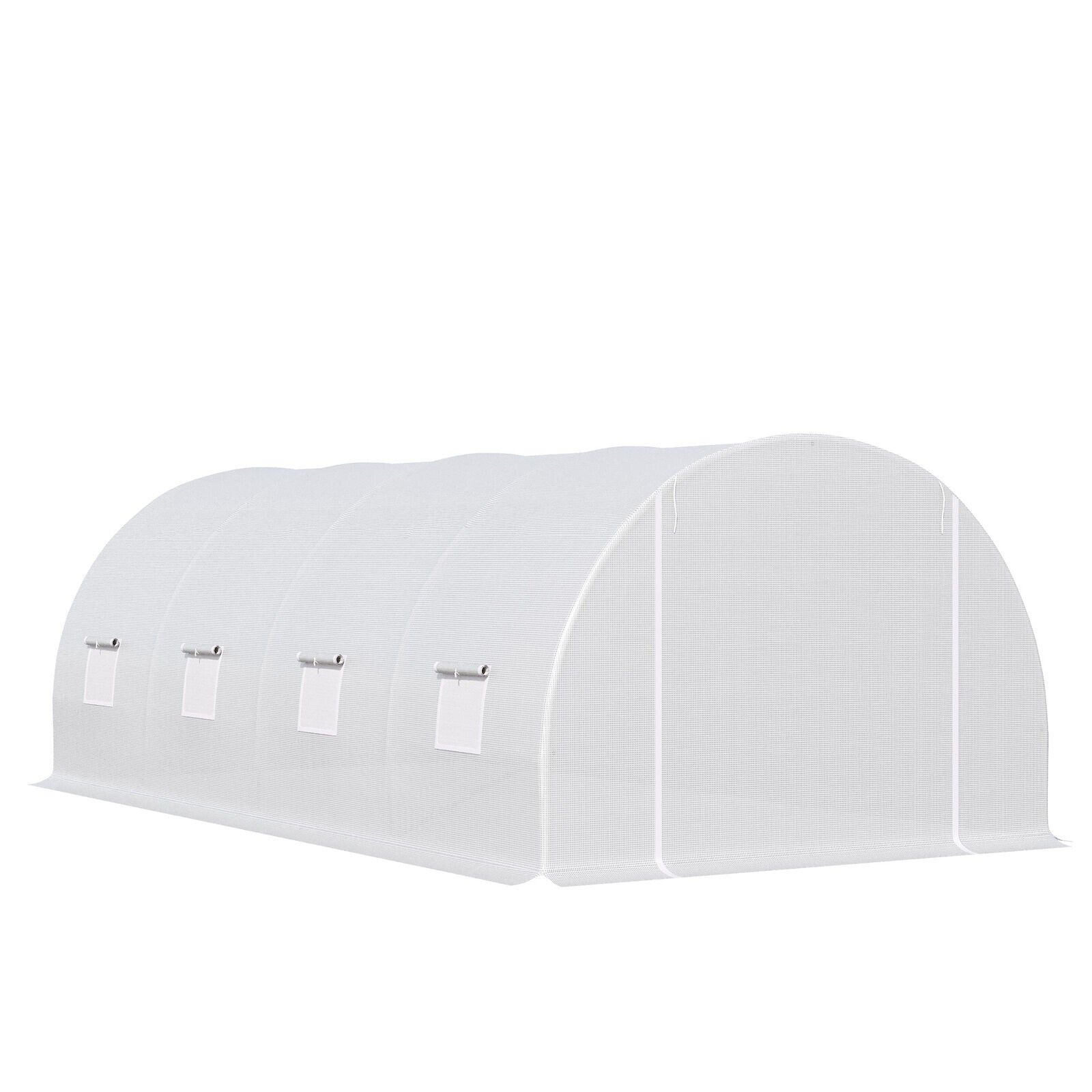 6 x 3m Walk In Polytunnel Greenhouse Plant Tent Metal Frame Outdoor Grow House - Home and Garden Furniture Shop - rustic - furniture