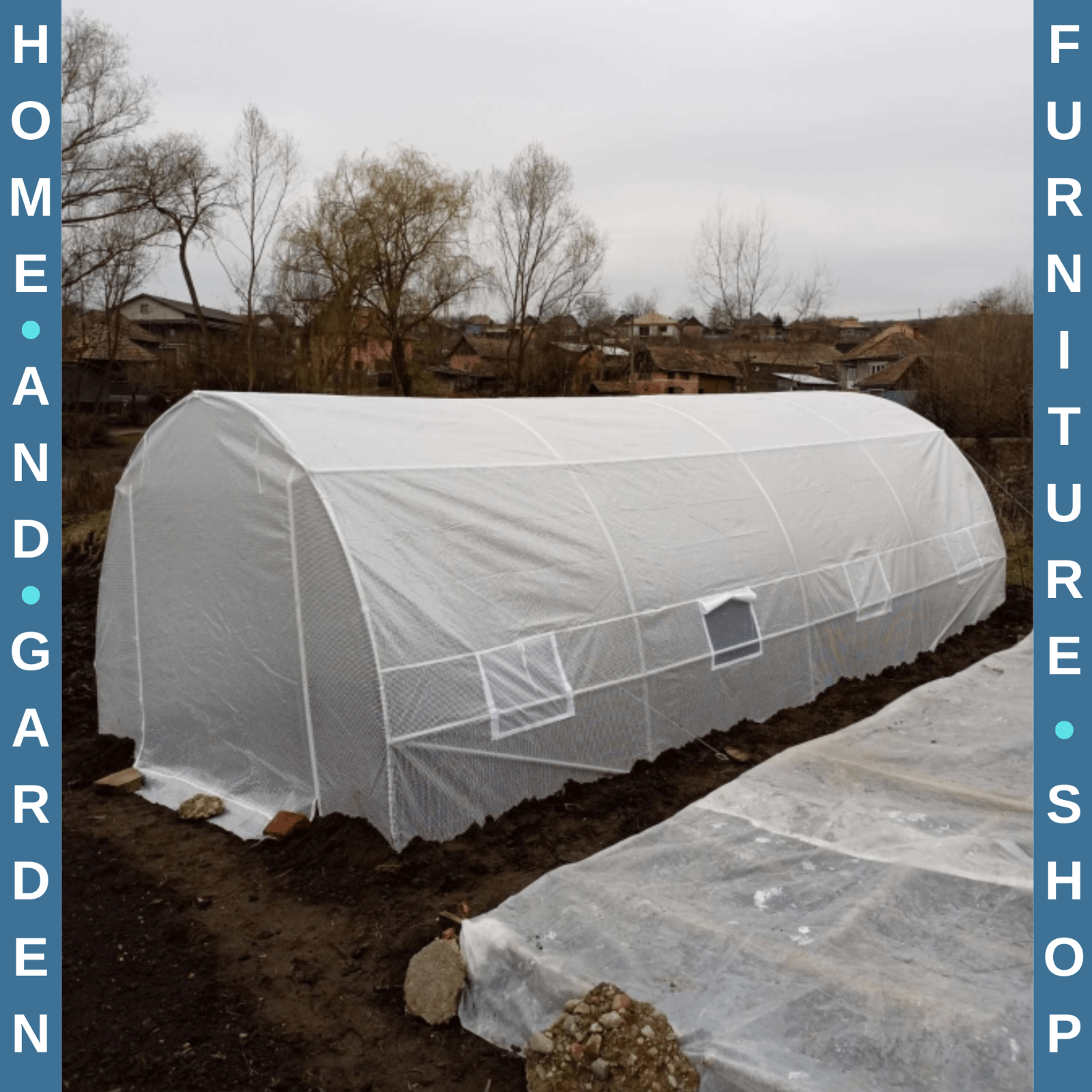 6 x 3m Walk In Polytunnel Greenhouse Plant Tent Metal Frame Outdoor Grow House - Home and Garden Furniture Shop - rustic - furniture