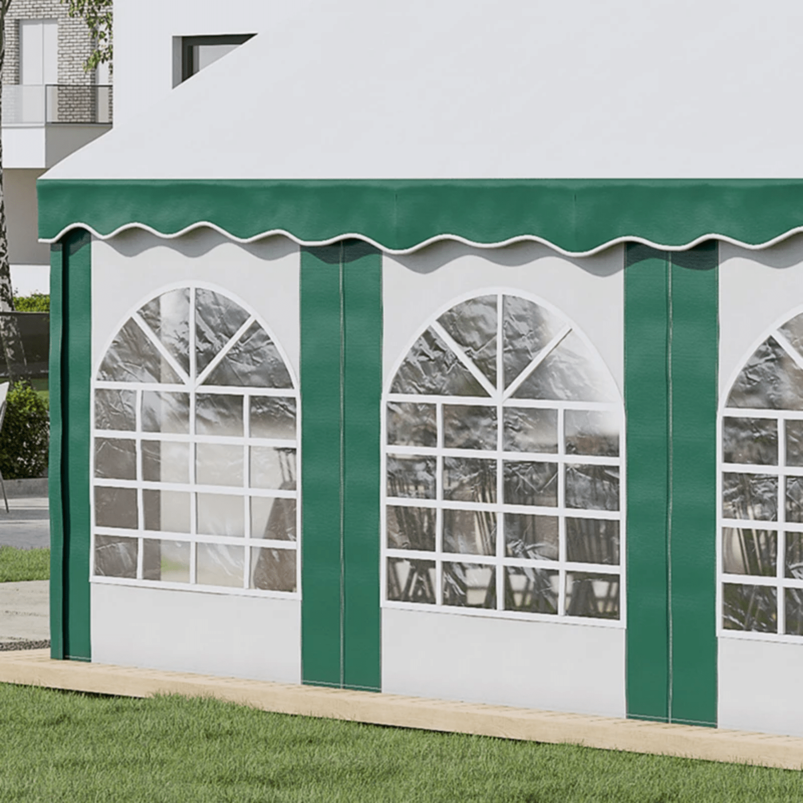 6 x 4m Large Marquee with Sides Gazebo Heavy Duty Party Tent Outdoor Event Cover - Home and Garden Furniture Shop - rustic - furniture