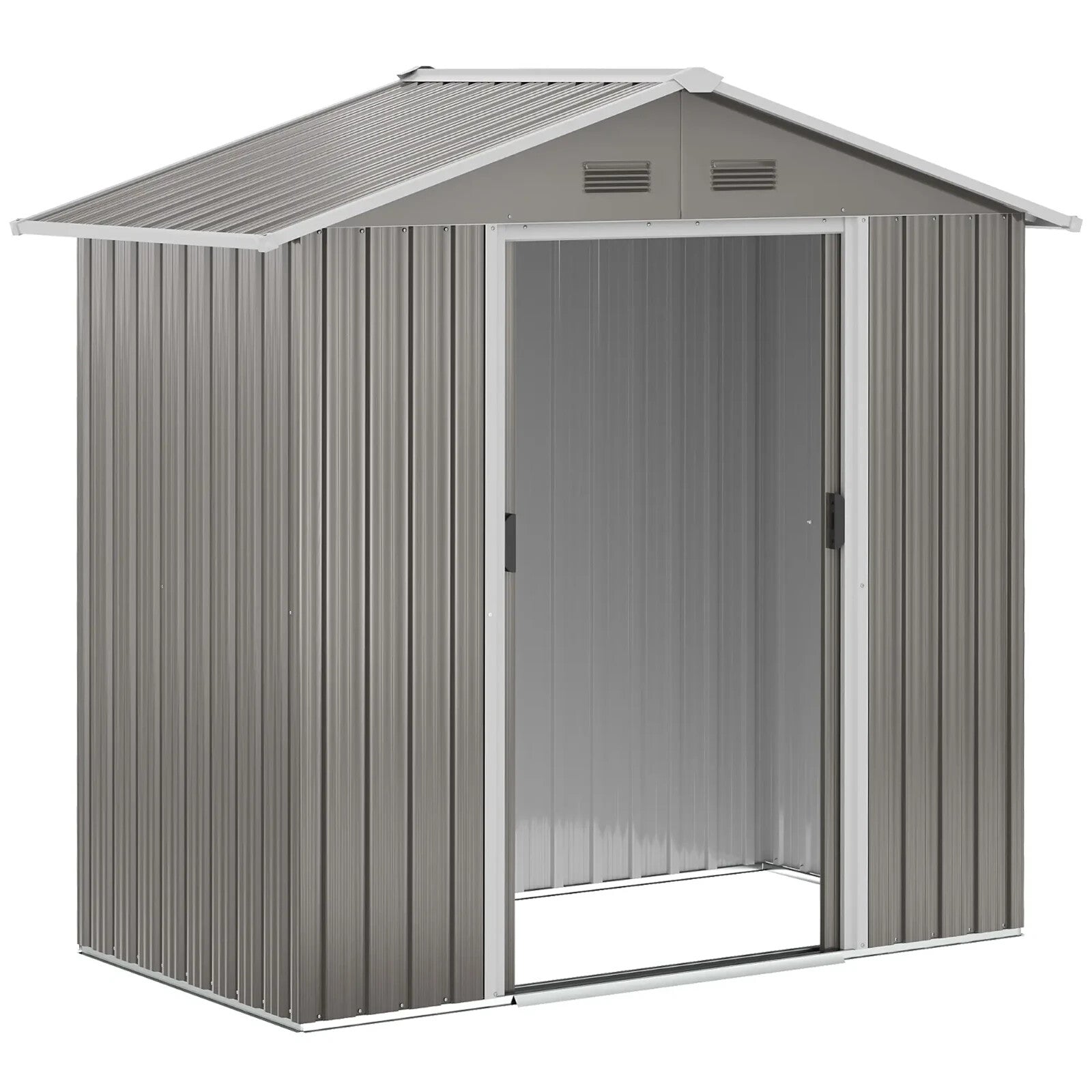 6.5 x 3.5ft Metal Garden Storage Shed Outdoor Tool Shed w/ Sliding Doors & Vents - Home and Garden Furniture Shop - rustic - furniture