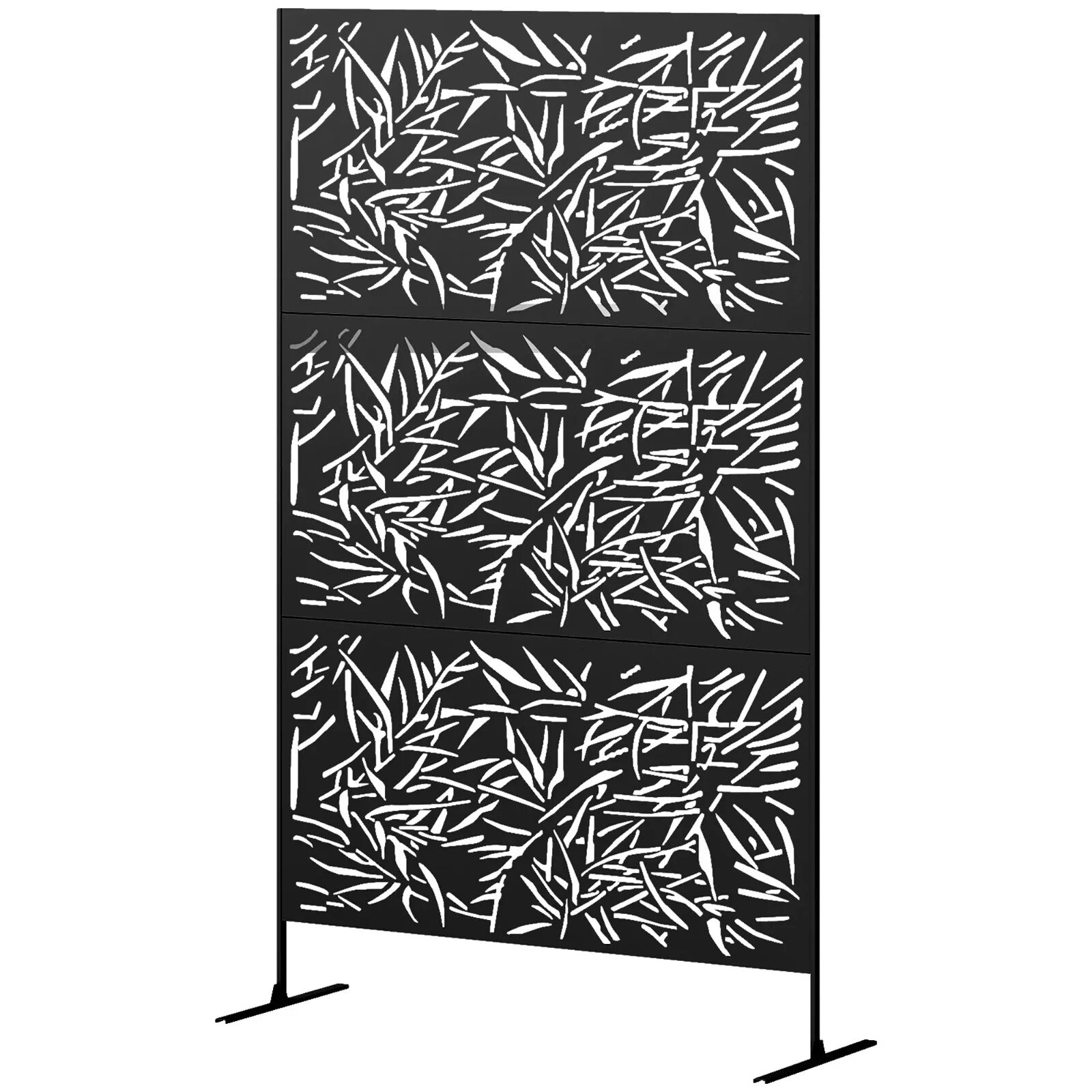 6.5ft Decorative Garden Privacy Screen Metal Freestanding Outdoor Divider Panel - Home and Garden Furniture Shop - rustic - furniture