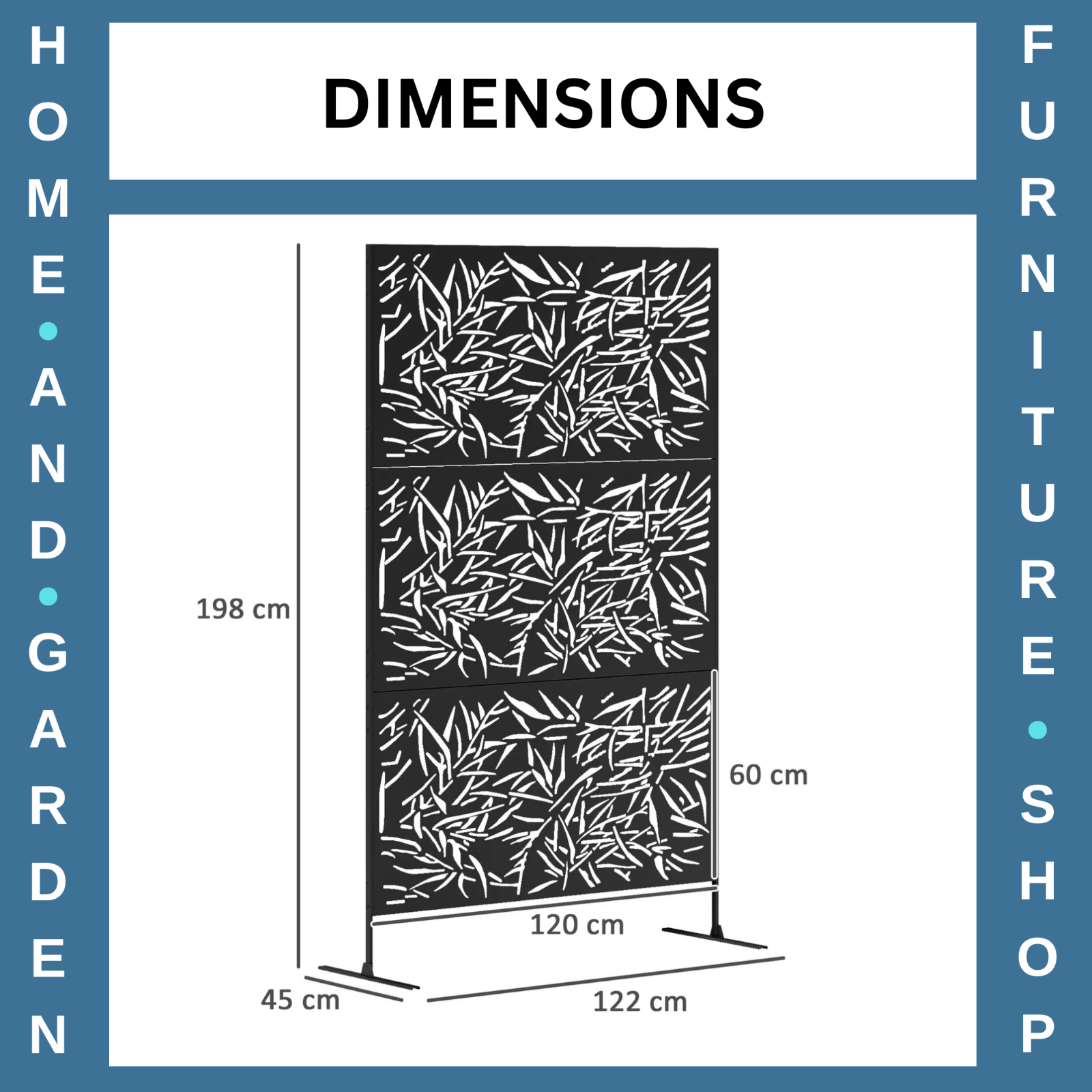6.5ft Decorative Garden Privacy Screen Metal Freestanding Outdoor Divider Panel - Home and Garden Furniture Shop - rustic - furniture