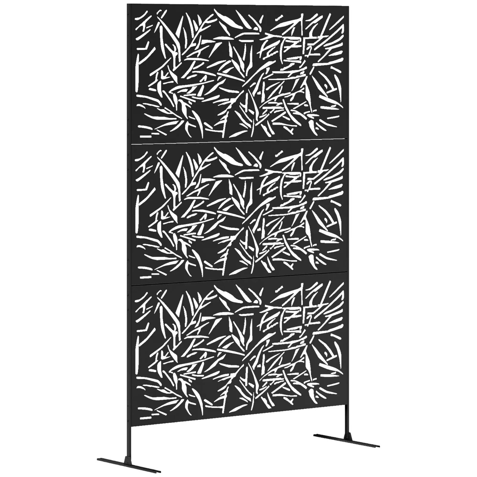 6.5ft Decorative Garden Privacy Screen Metal Freestanding Outdoor Divider Panel - Home and Garden Furniture Shop - rustic - furniture