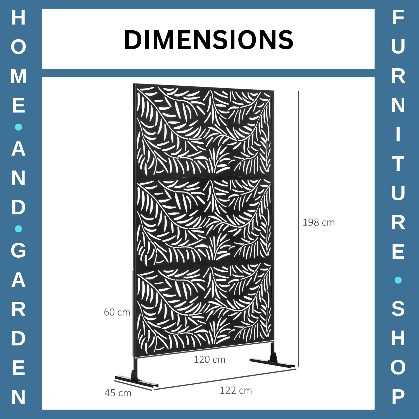 6.5ft Garden Privacy Screen Metal Outdoor Divider with Stand Decorative Fence - Home and Garden Furniture Shop - rustic - furniture