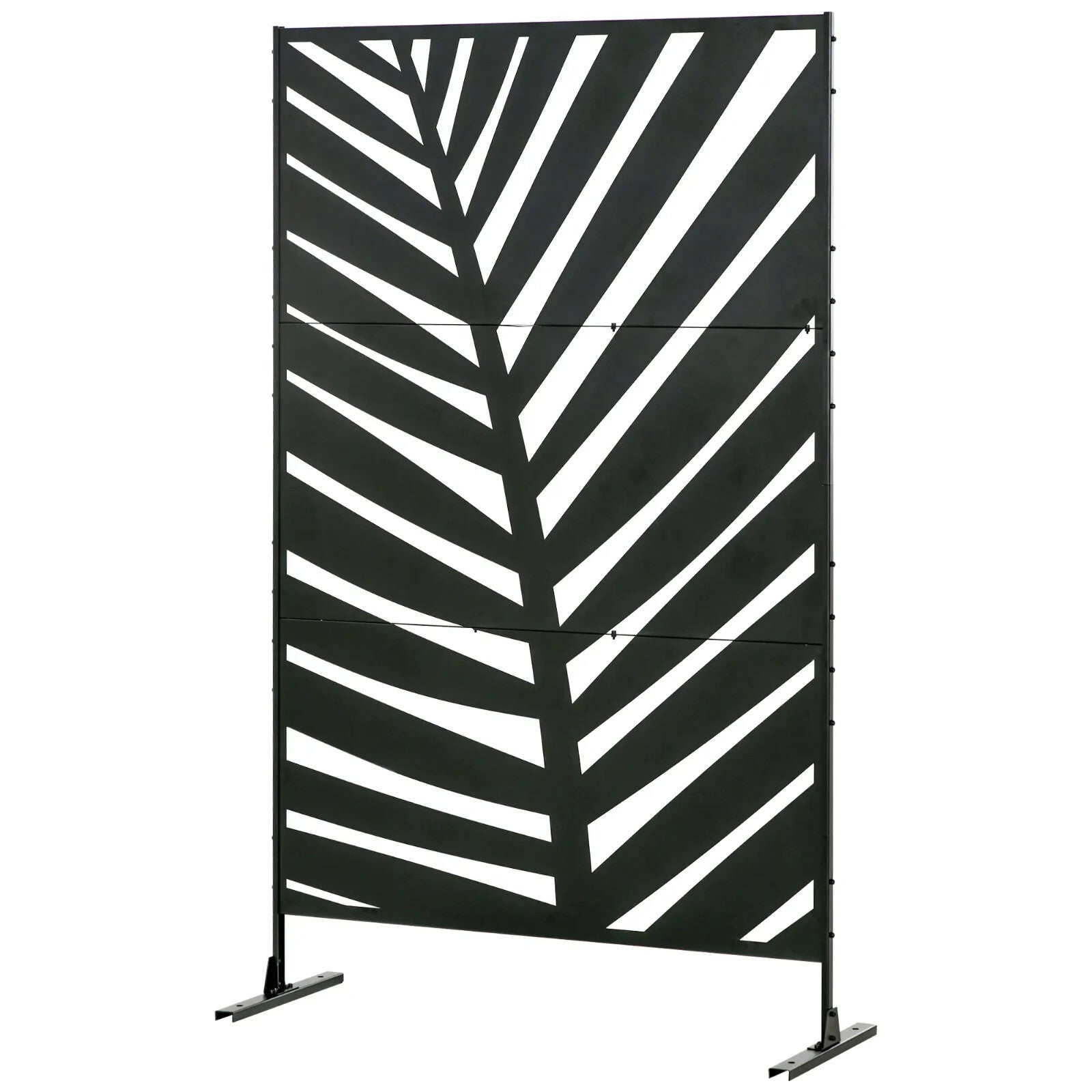 6.5ft Outdoor Privacy Screen with Stand and Stakes Metal Decorative Garden Panel - Home and Garden Furniture Shop - rustic - furniture