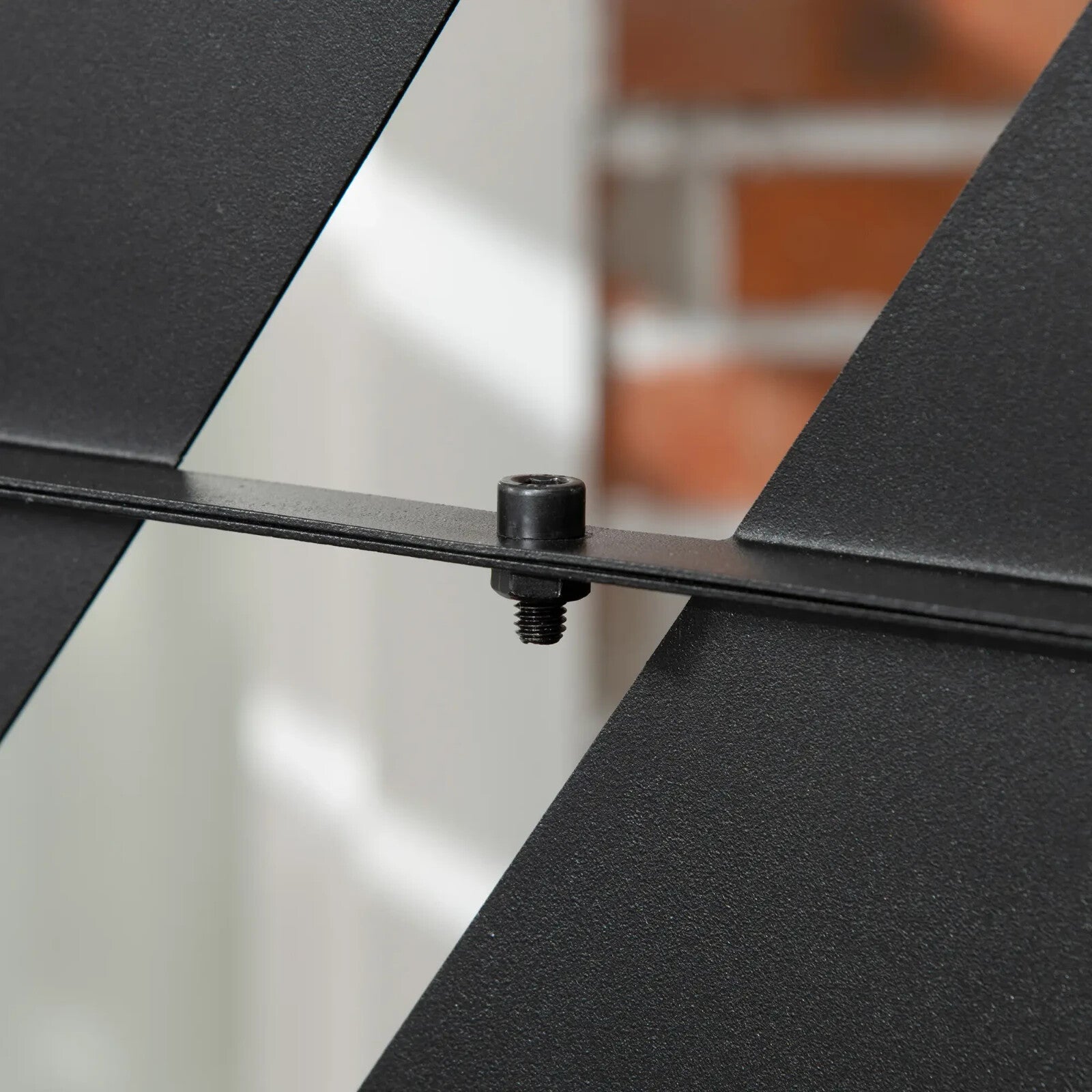 6.5ft Outdoor Privacy Screen with Stand and Stakes Metal Decorative Garden Panel - Home and Garden Furniture Shop - rustic - furniture