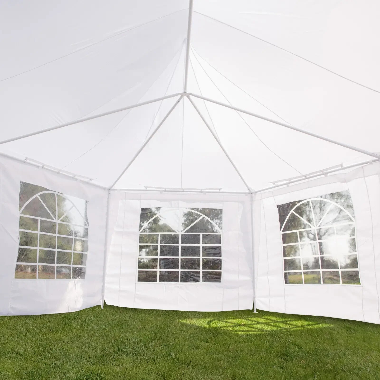 6.8x5M Octagonal Gazebo Party Tent Heavy Duty Wedding Marquee Garden Sun Shelter - Home and Garden Furniture Shop - rustic - furniture