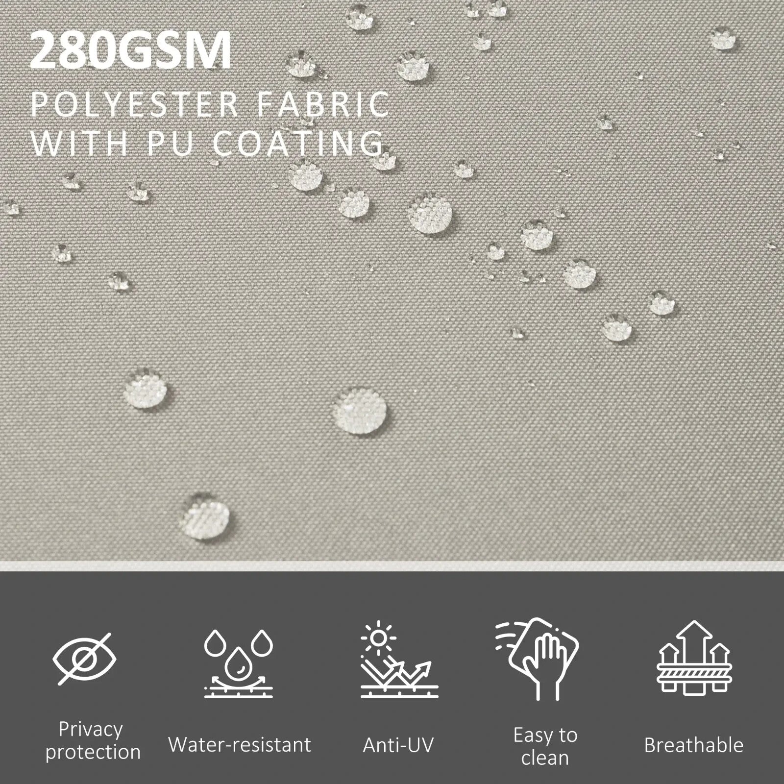6m Side Awning Retractable Privacy Screen Garden Patio Wind Sun Shade Beige - Home and Garden Furniture Shop - rustic - furniture