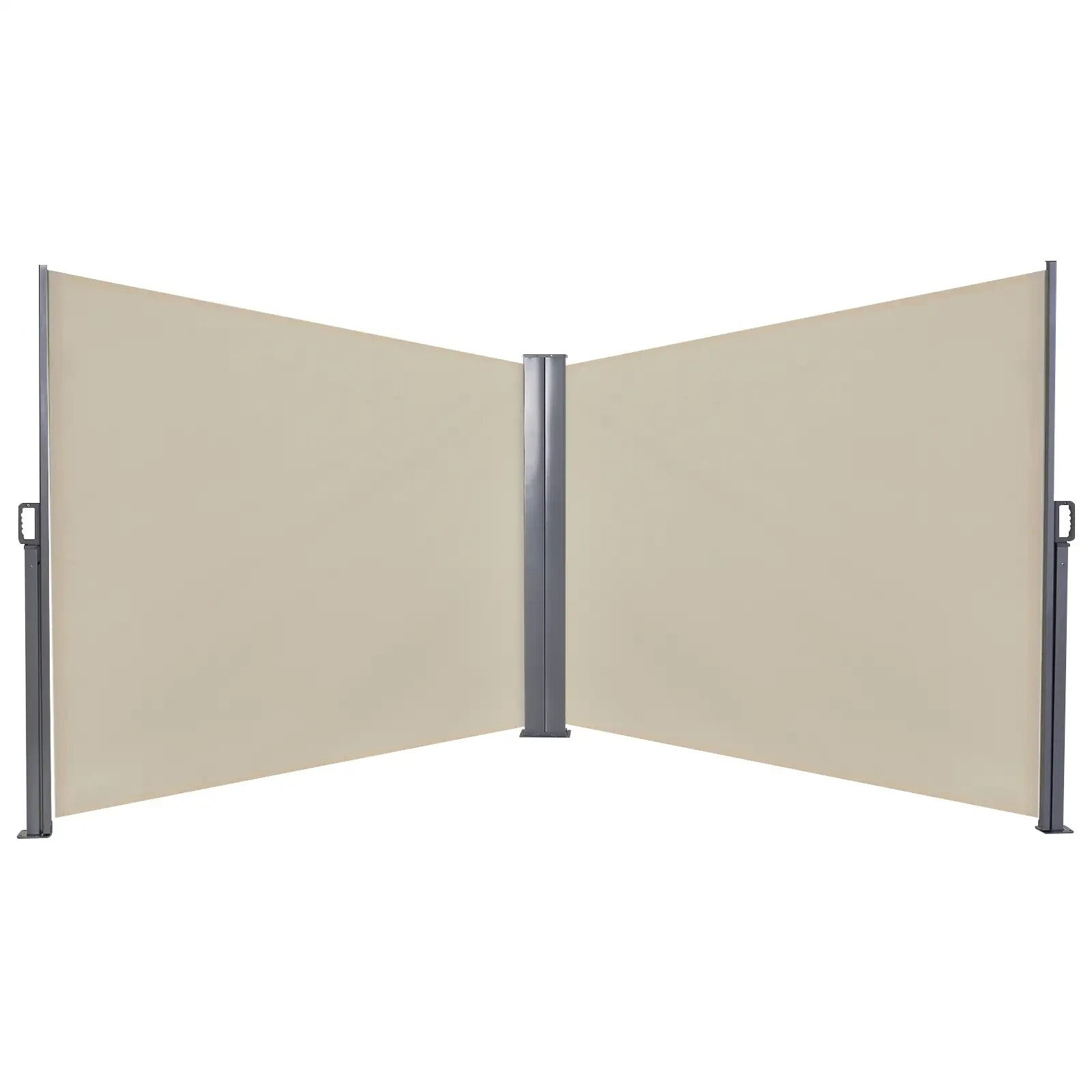 6m Side Awning Retractable Privacy Screen Garden Patio Wind Sun Shade Beige - Home and Garden Furniture Shop - rustic - furniture