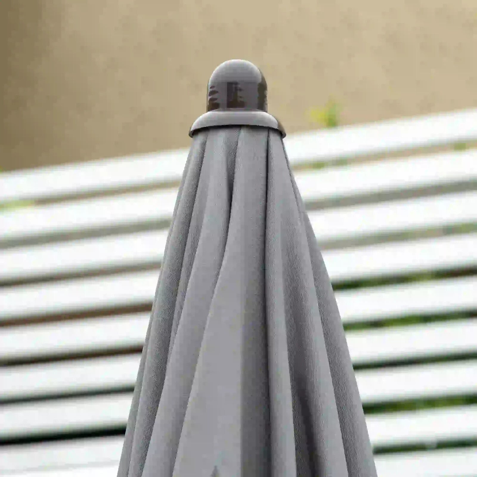 6PC Garden Bistro Dining Set Outdoor Furniture Folding Chairs Table Parasol Set - Home and Garden Furniture Shop - rustic - furniture