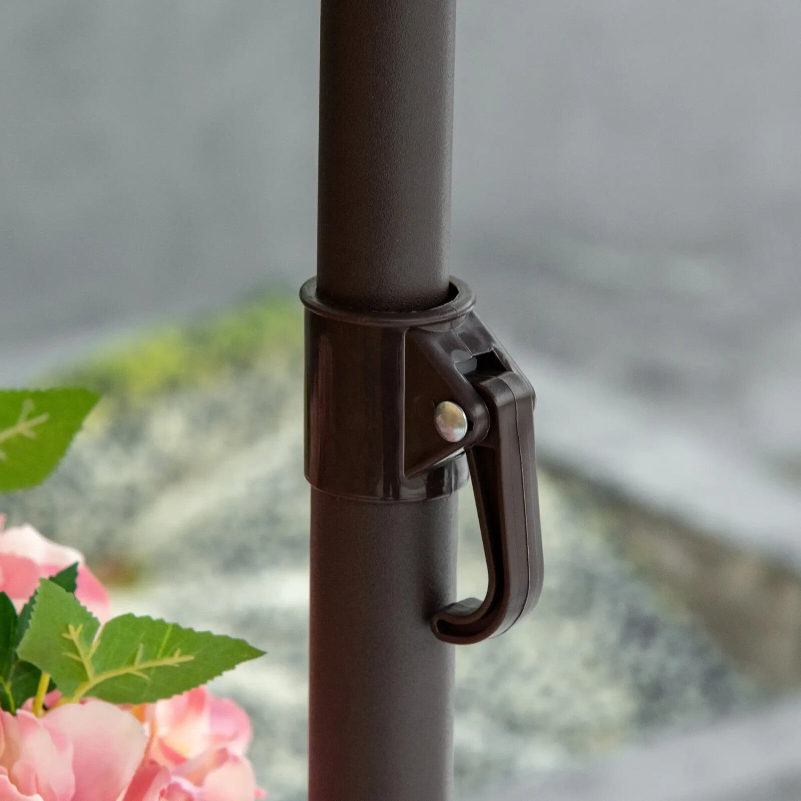 6PC Garden Bistro Dining Set Outdoor Furniture Folding Chairs Table Parasol Set - Home and Garden Furniture Shop - rustic - furniture