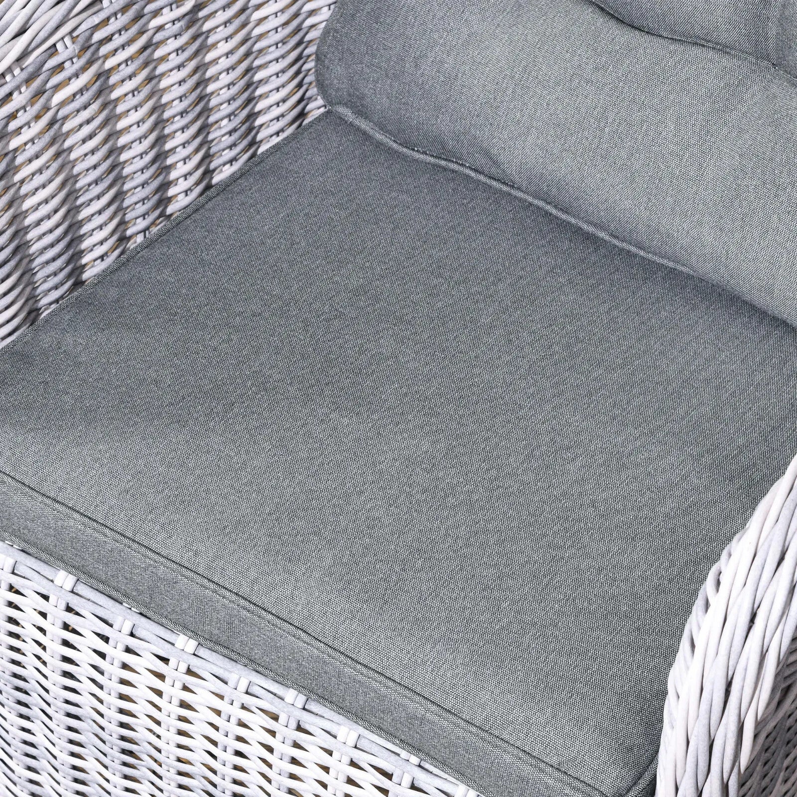 7 - Pcs Outdoor Rattan Dining Set with Aluminium Chairs & Tempered Glass Top Table - Home and Garden Furniture Shop - rustic - furniture