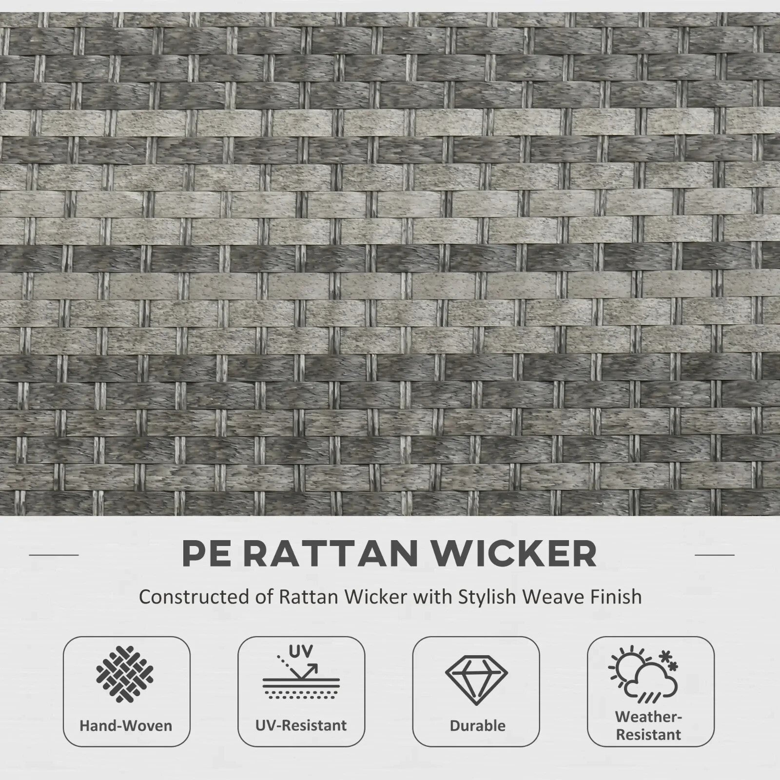 7 Pcs Rattan Garden Furniture Set w/ Gas Fire Pit Table Corner Sofa & Footstool - Home and Garden Furniture Shop - rustic - furniture