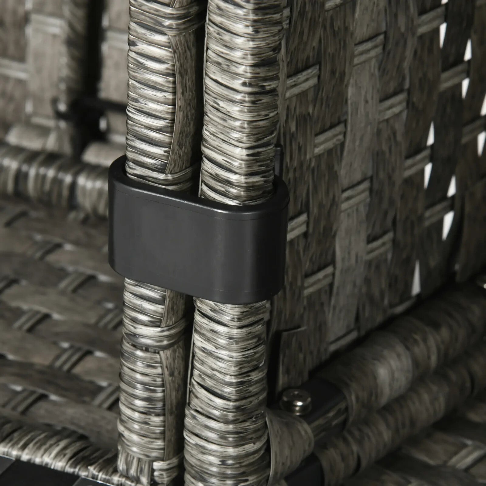 7 Pcs Rattan Garden Furniture Set w/ Gas Fire Pit Table Corner Sofa & Footstool - Home and Garden Furniture Shop - rustic - furniture