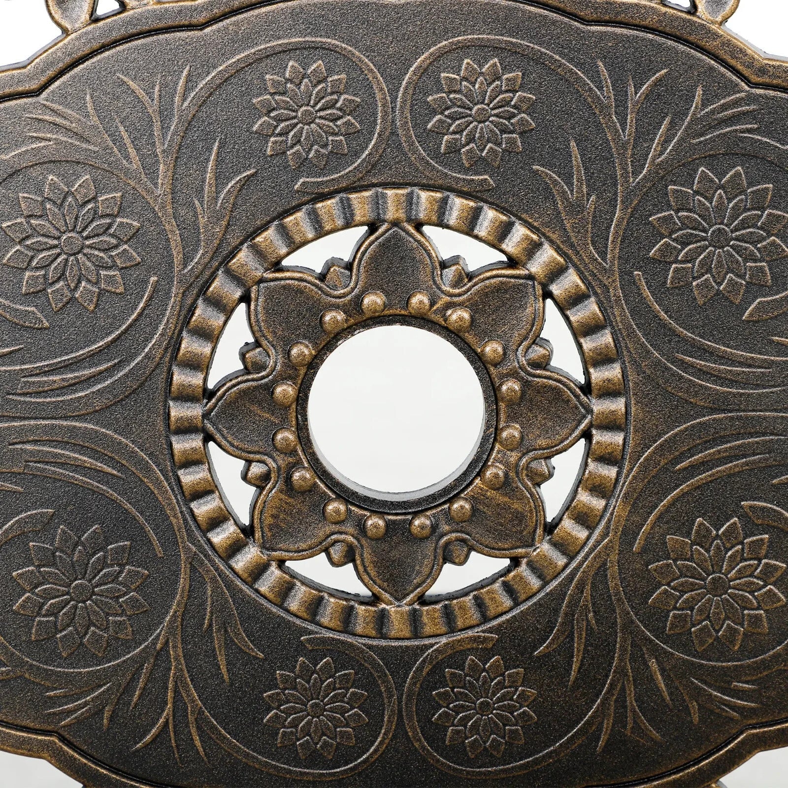 7 Piece Cast Aluminium Garden Dining Set Outdoor Table and Chairs for Patio - Home and Garden Furniture Shop - rustic - furniture