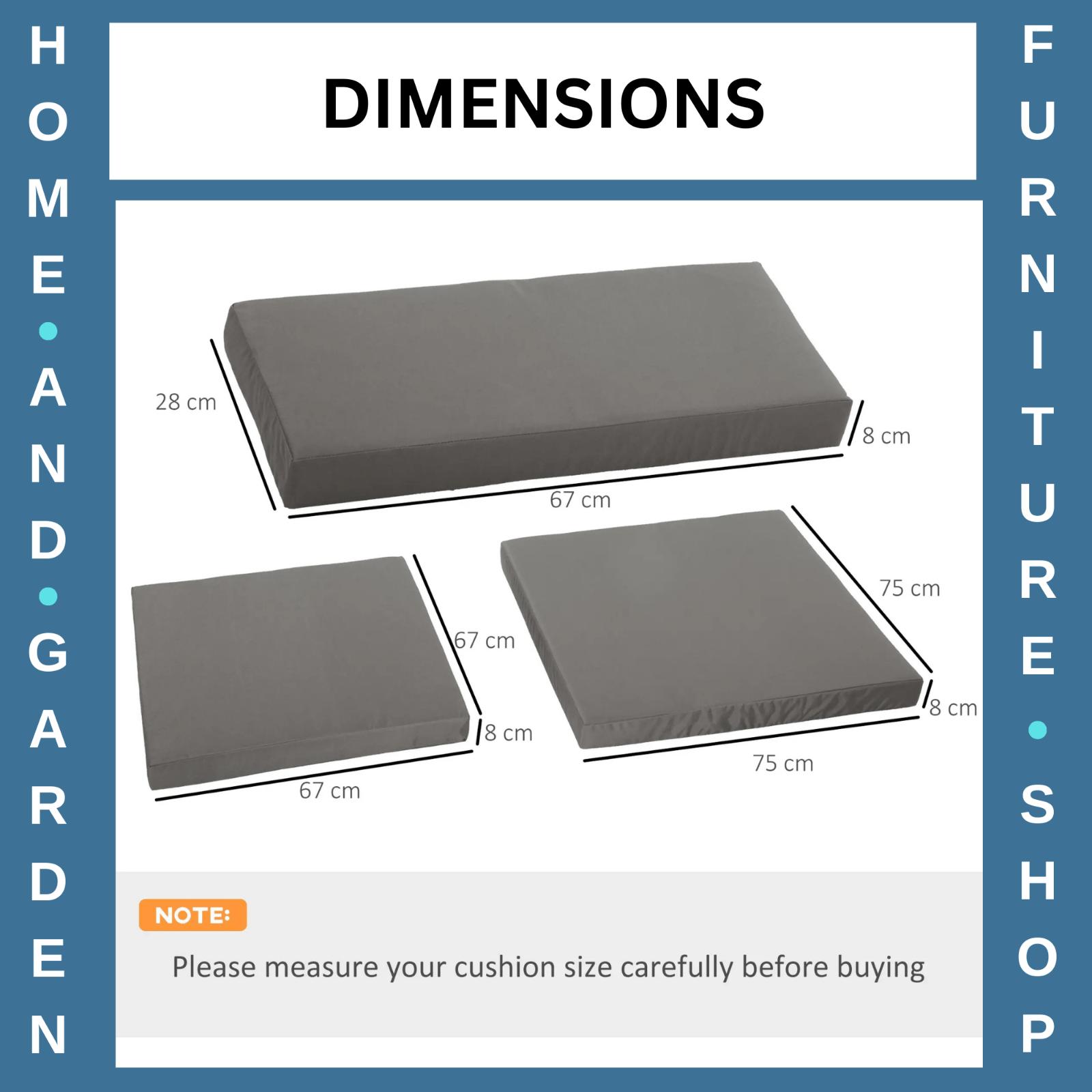 7 Piece Garden Cushion Set for Rattan Furniture Outdoor Patio Replacement Pads - Home and Garden Furniture Shop - rustic - furniture