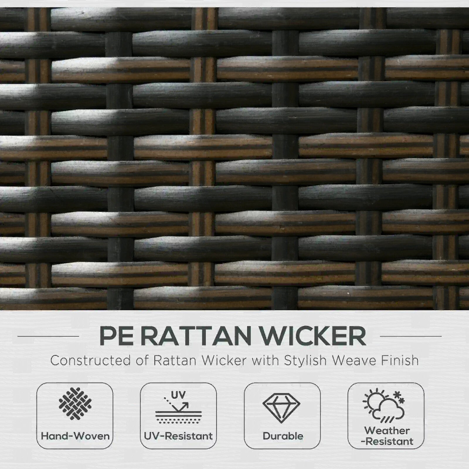 7 - Seater PE Rattan Corner Sofa Set Garden Furniture with Cushion Glass Top Table - Home and Garden Furniture Shop - rustic - furniture