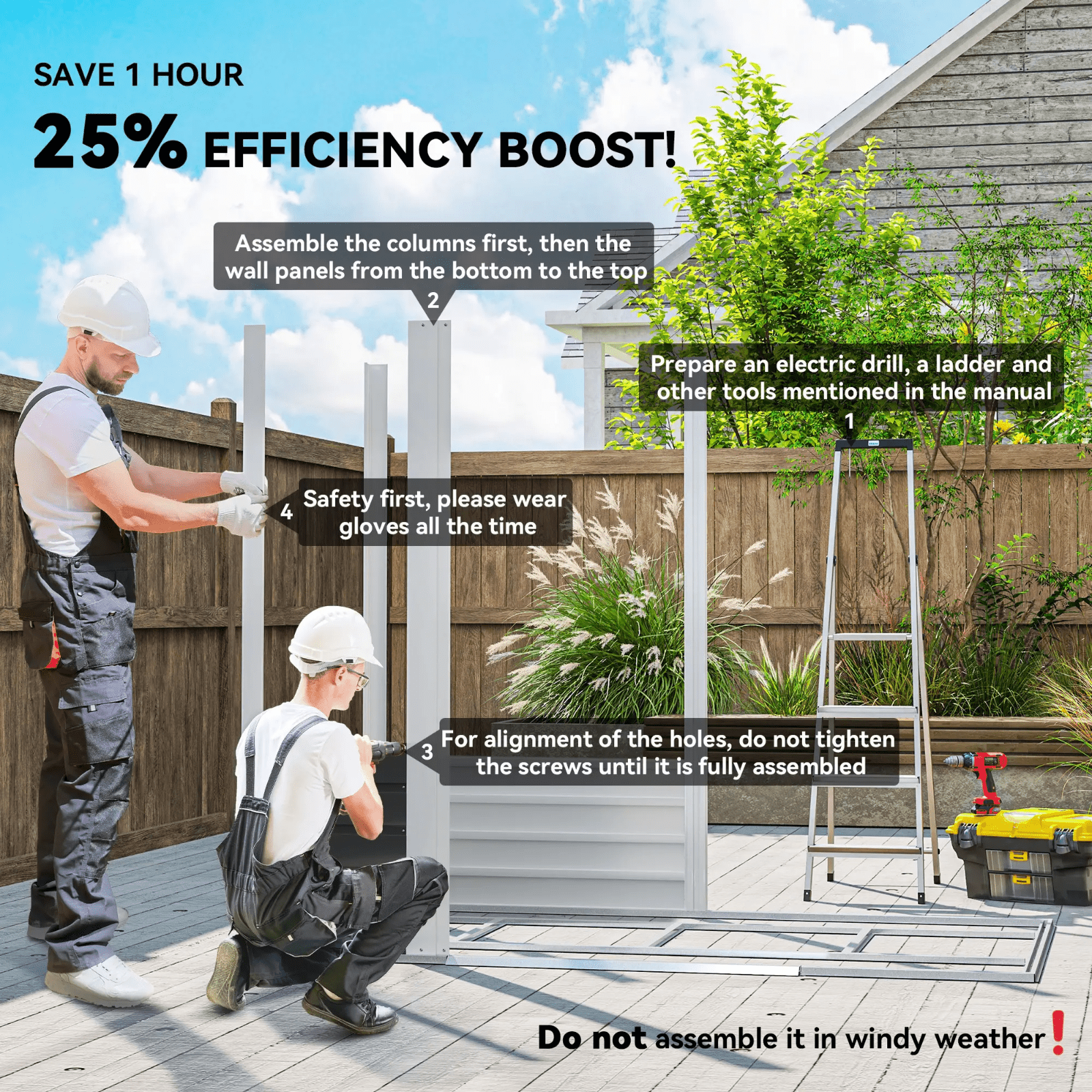 7 x 4ft Heavy Duty Metal Shed with Lock Grey Garden Shed All Seasons Tool Shed - Home and Garden Furniture Shop - rustic - furniture