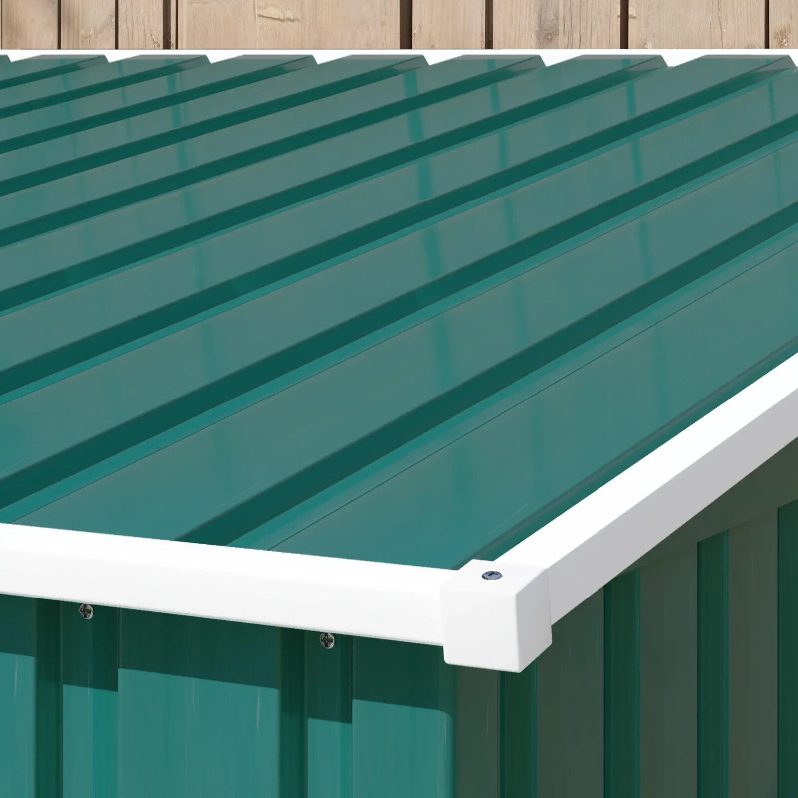 7 x 5FT Garden Shed Foundation Kit Lean to Metal Tool Shed Storage Shelves Green - Home and Garden Furniture Shop - rustic - furniture