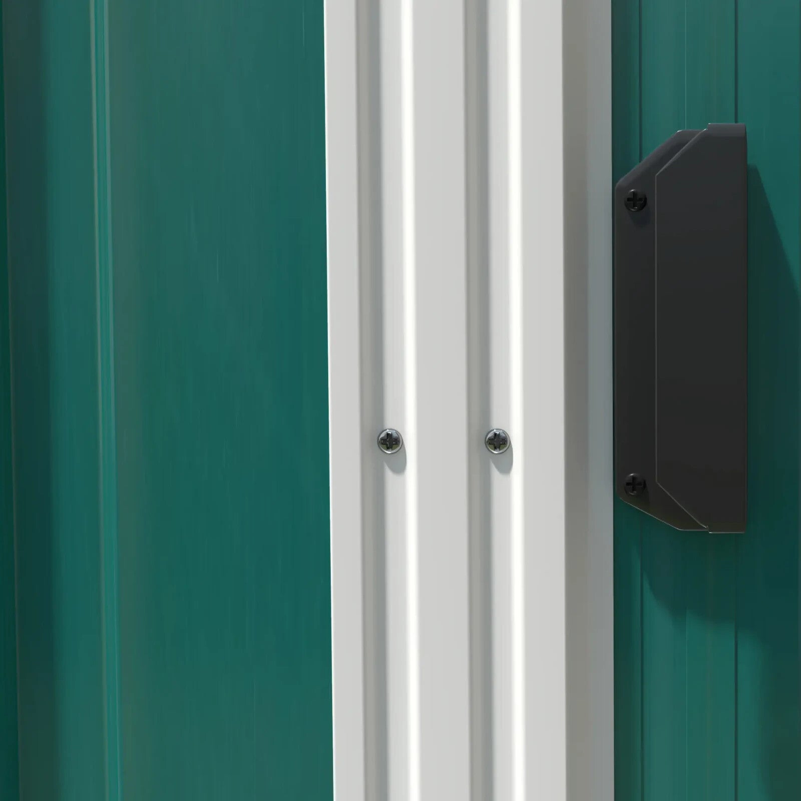 7 x 5FT Garden Shed Foundation Kit Lean to Metal Tool Shed Storage Shelves Green - Home and Garden Furniture Shop - rustic - furniture