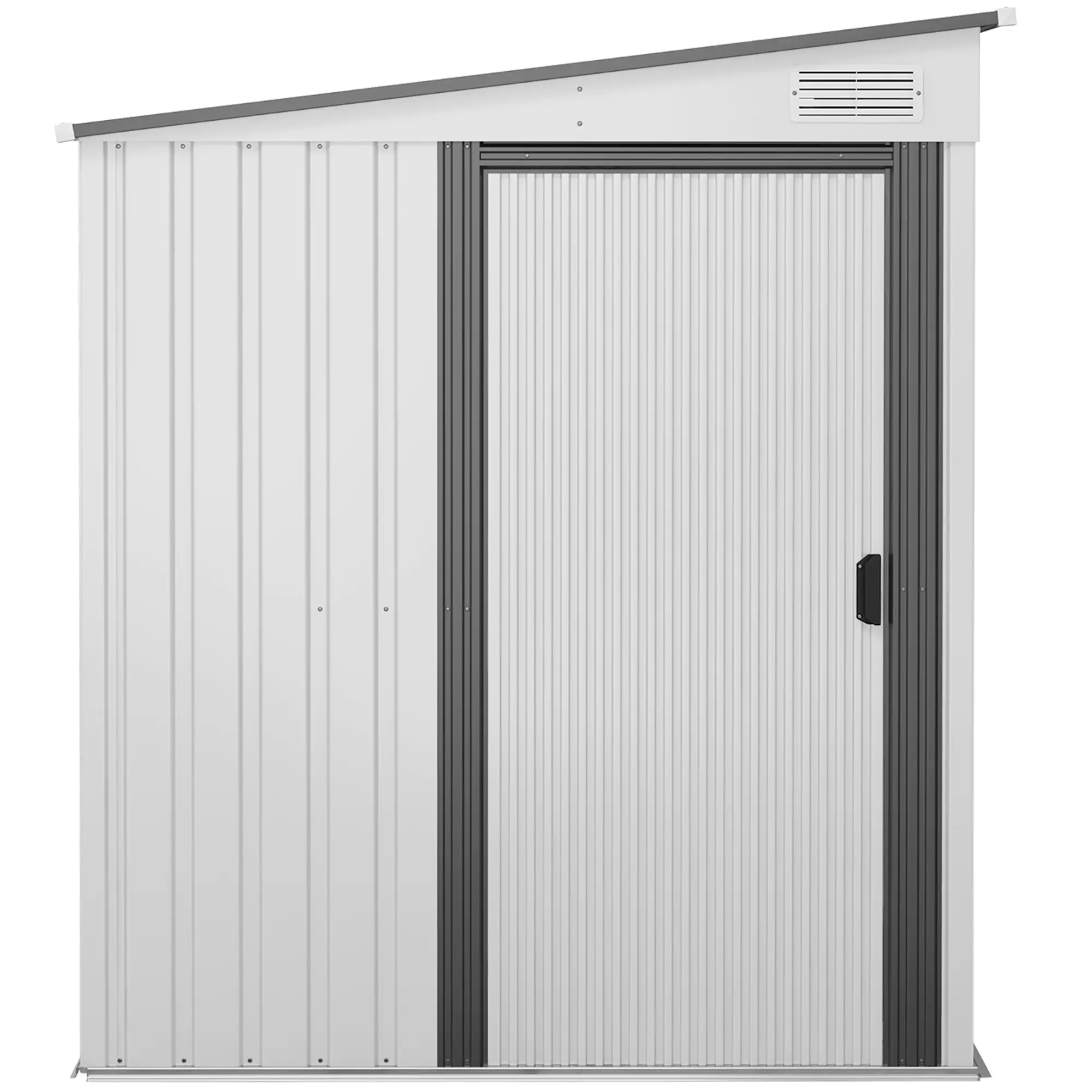 7 x 5FT Lean to Metal Garden Shed with Foundation Sliding Door Tool Storage Vent - Home and Garden Furniture Shop - rustic - furniture