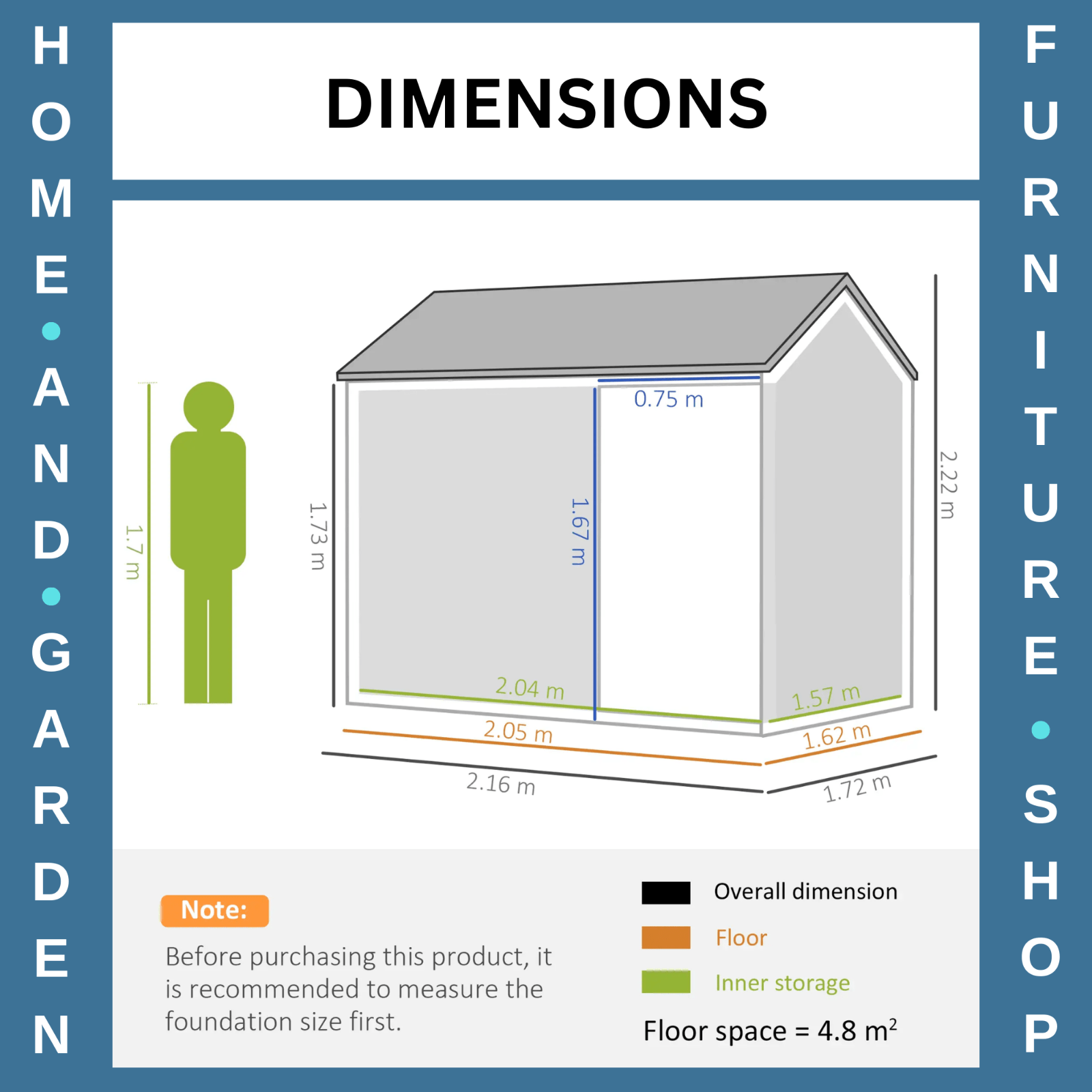 7 x 6 ft Metal Garden Shed Outdoor Tool Storage Shed Door Window Grey Patio Shed - Home and Garden Furniture Shop - rustic - furniture