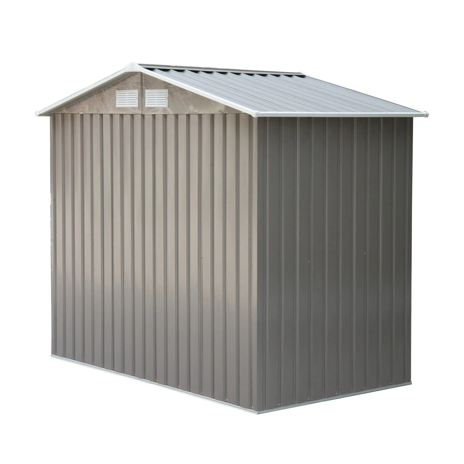 7ft x 4ft Metal Garden Storage Shed Lockable Outdoor Storage w/ Vents for Tools - Home and Garden Furniture Shop - rustic - furniture