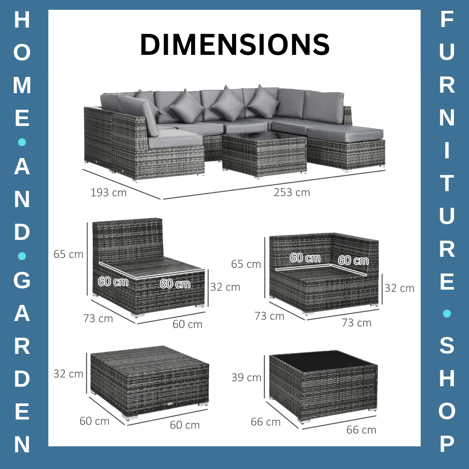 8 - Piece Rattan Garden Outdoor Patio Sofa Set with Cushion and Tempered Glass - Home and Garden Furniture Shop - rustic - furniture