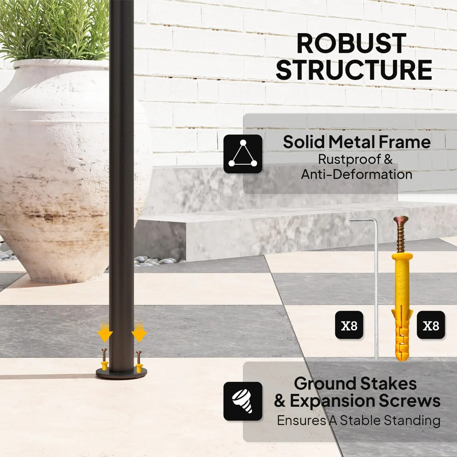 8 x 5' Grill Gazebo Roof Double Tiered Outdoor BBQ Shelter Dark Grey Patio Cover - Home and Garden Furniture Shop - rustic - furniture