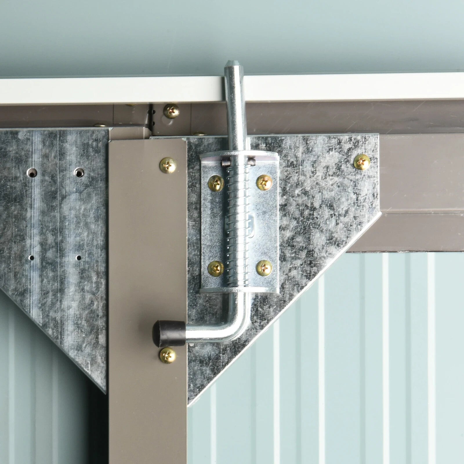 8 x 6 ft Galvanised Garden Shed Metal Storage with Double Doors Window and Vents - Home and Garden Furniture Shop - rustic - furniture