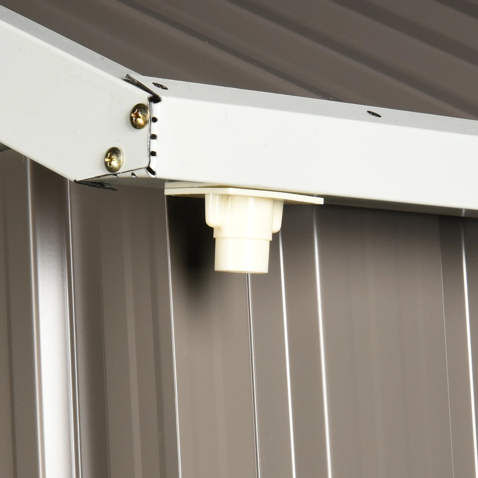 8 x 6 ft Galvanised Garden Shed Metal Storage with Double Doors Window and Vents - Home and Garden Furniture Shop - rustic - furniture