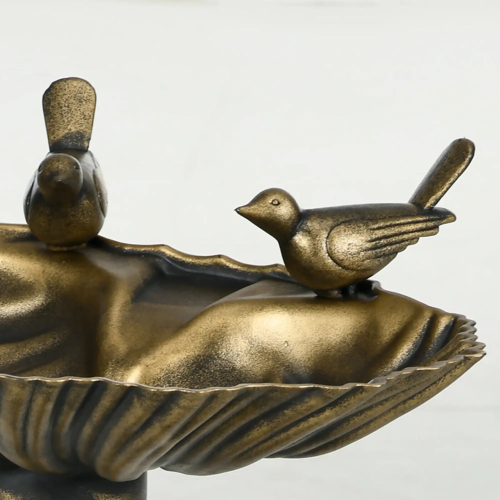 81cm Tall Garden Vintage Style Birdbath with Two Decorative Birds - Bronze Tone - Home and Garden Furniture Shop - #rustic - furniture#