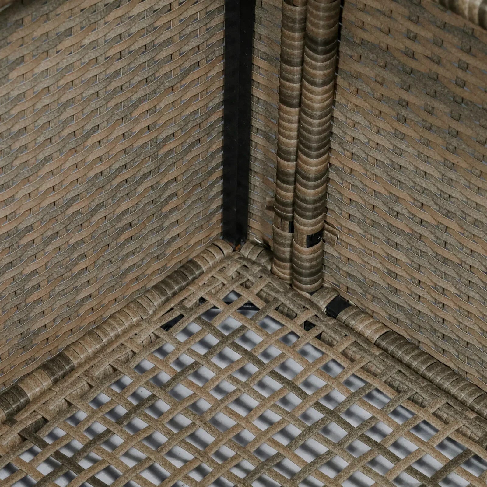 8Pcs Patio Rattan Corner Sofa Set Garden Furniture Side Table Cushion 6 Seater - Home and Garden Furniture Shop - rustic - furniture