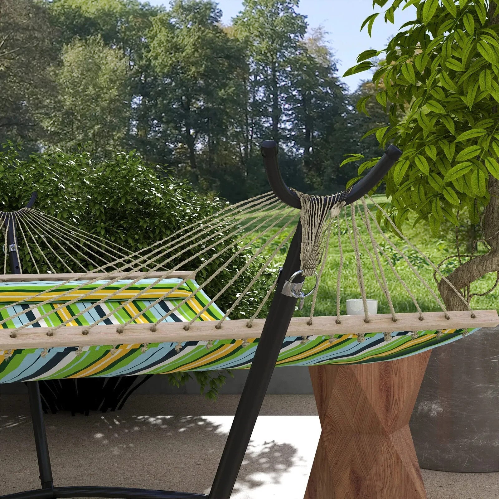 9.5ft Portable Hammock Stand with Wheels Adjustable Frame & Carry Bag for Garden - Home and Garden Furniture Shop - rustic - furniture