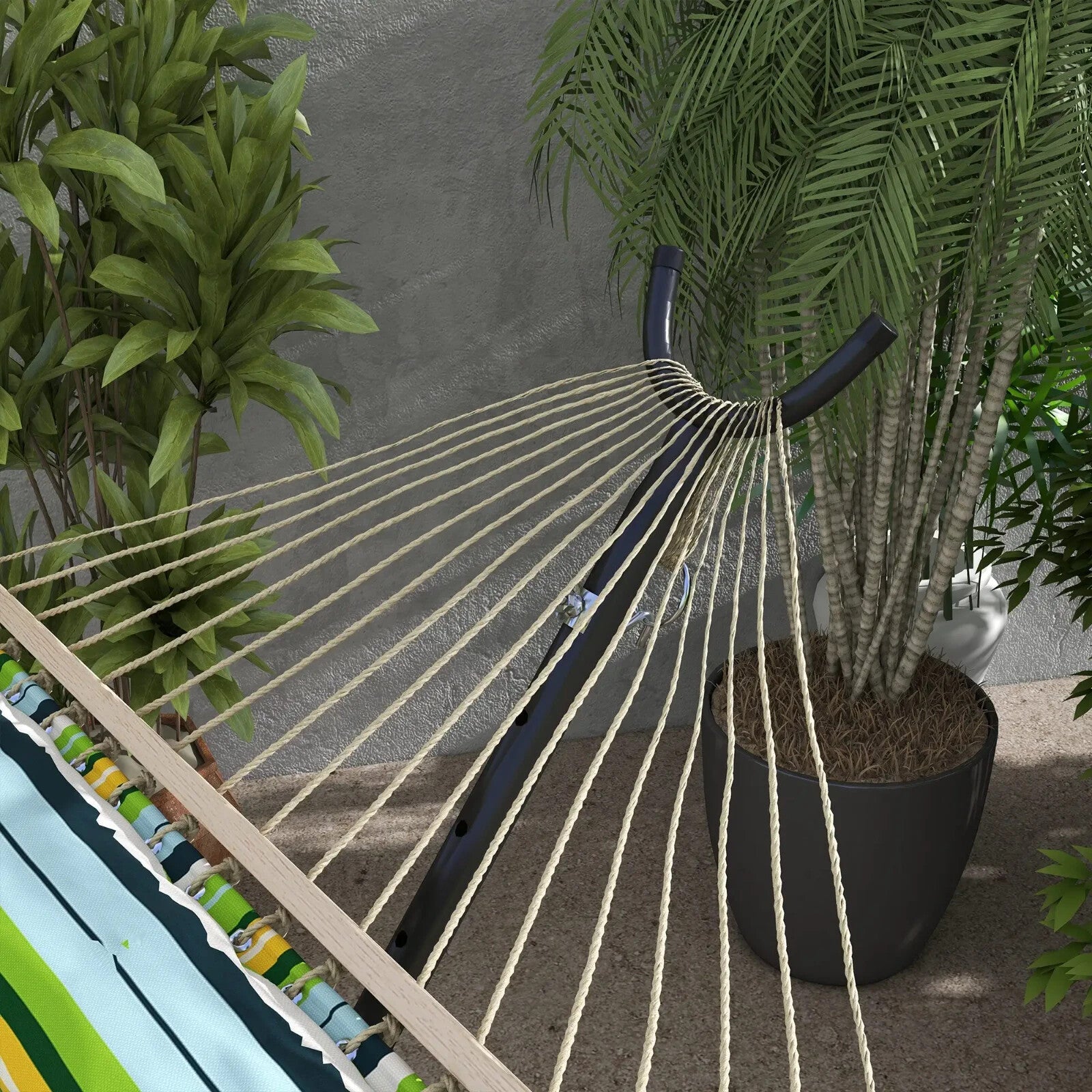 9.5ft Portable Hammock Stand with Wheels Adjustable Frame & Carry Bag for Garden - Home and Garden Furniture Shop - rustic - furniture