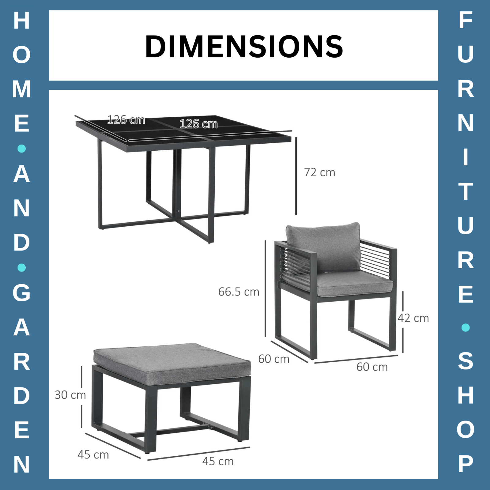 9PC Garden Dining Cube Set Table Chairs Stools w/ Cushions Outdoor Furniture - Home and Garden Furniture Shop - rustic - furniture