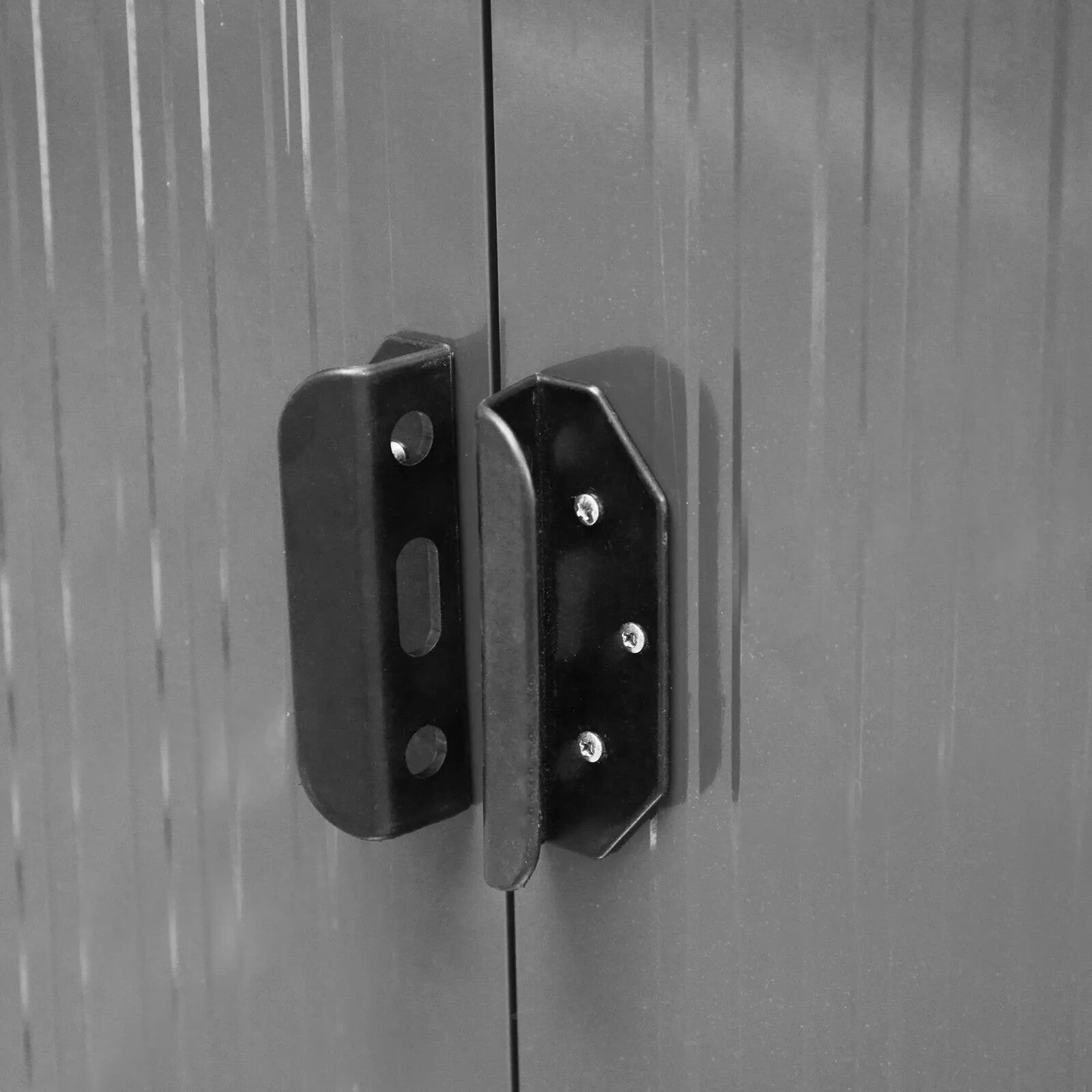 9x6 ft Metal Garden Shed Outdoor Storage Hut with Tilted Roof & Ventilation Grey - Home and Garden Furniture Shop - rustic - furniture