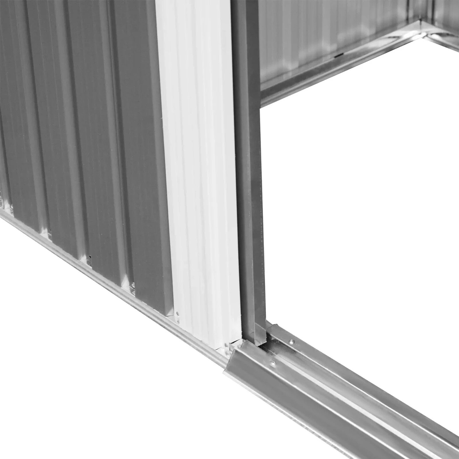 9x6 ft Metal Garden Shed Outdoor Storage Hut with Tilted Roof & Ventilation Grey - Home and Garden Furniture Shop - rustic - furniture