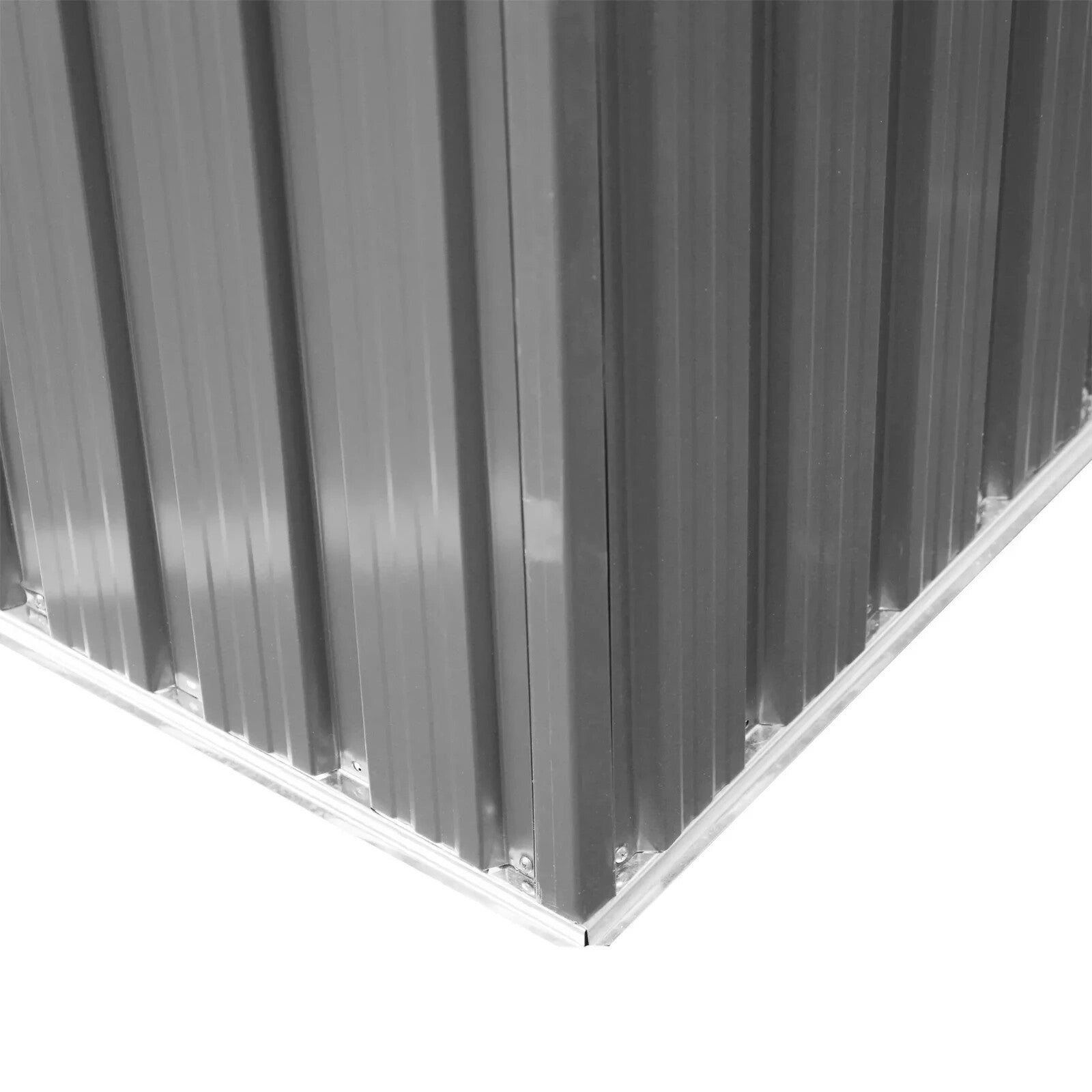 9x6 ft Metal Garden Shed Outdoor Storage Hut with Tilted Roof & Ventilation Grey - Home and Garden Furniture Shop - rustic - furniture