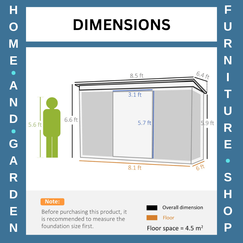 9x6 ft Metal Garden Shed Outdoor Storage Hut with Tilted Roof & Ventilation Grey - Home and Garden Furniture Shop - rustic - furniture