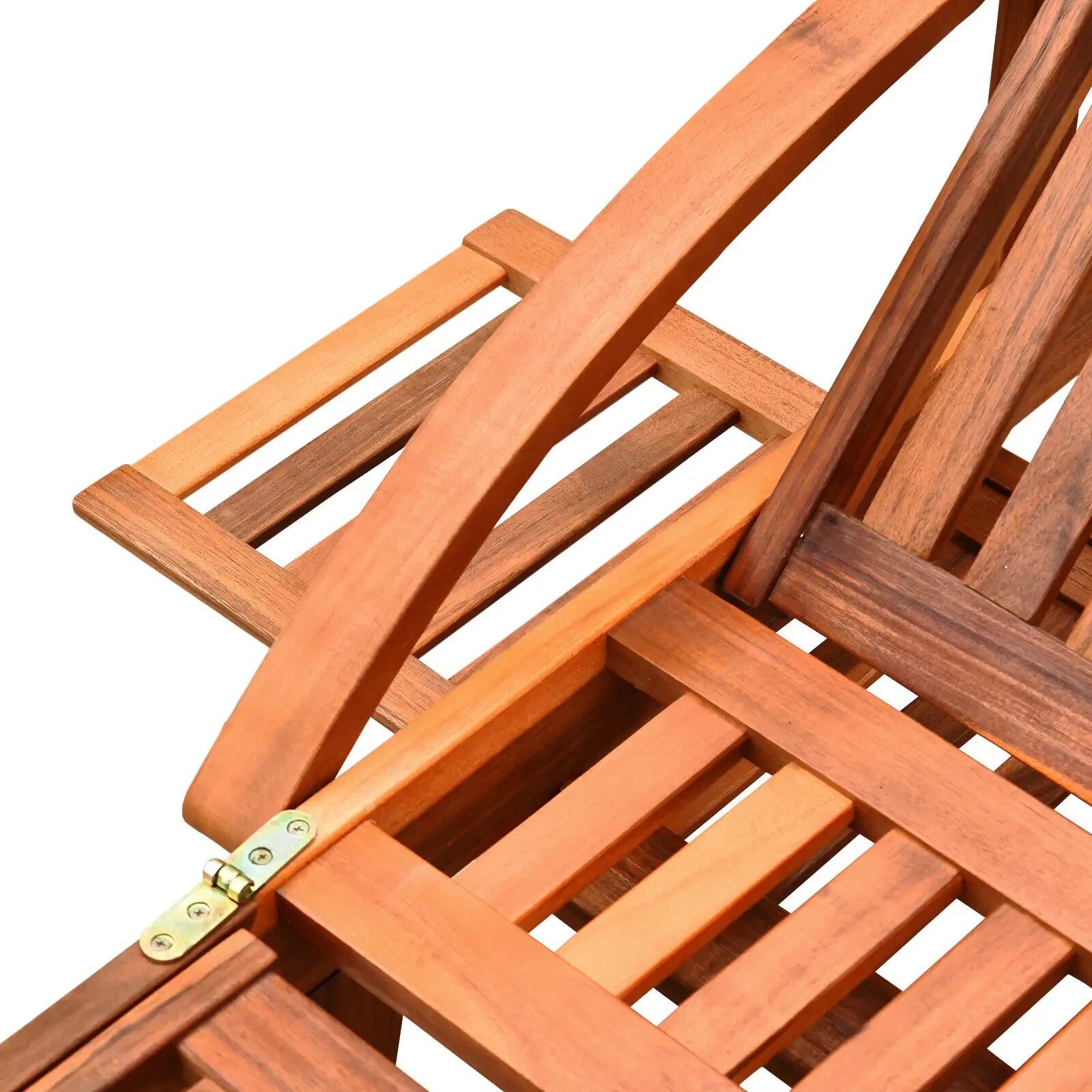 Acacia Wood Reclining Outdoor Garden Sun Lounger w/ Wheels for Patio or Poolside - Home and Garden Furniture Shop - rustic - furniture