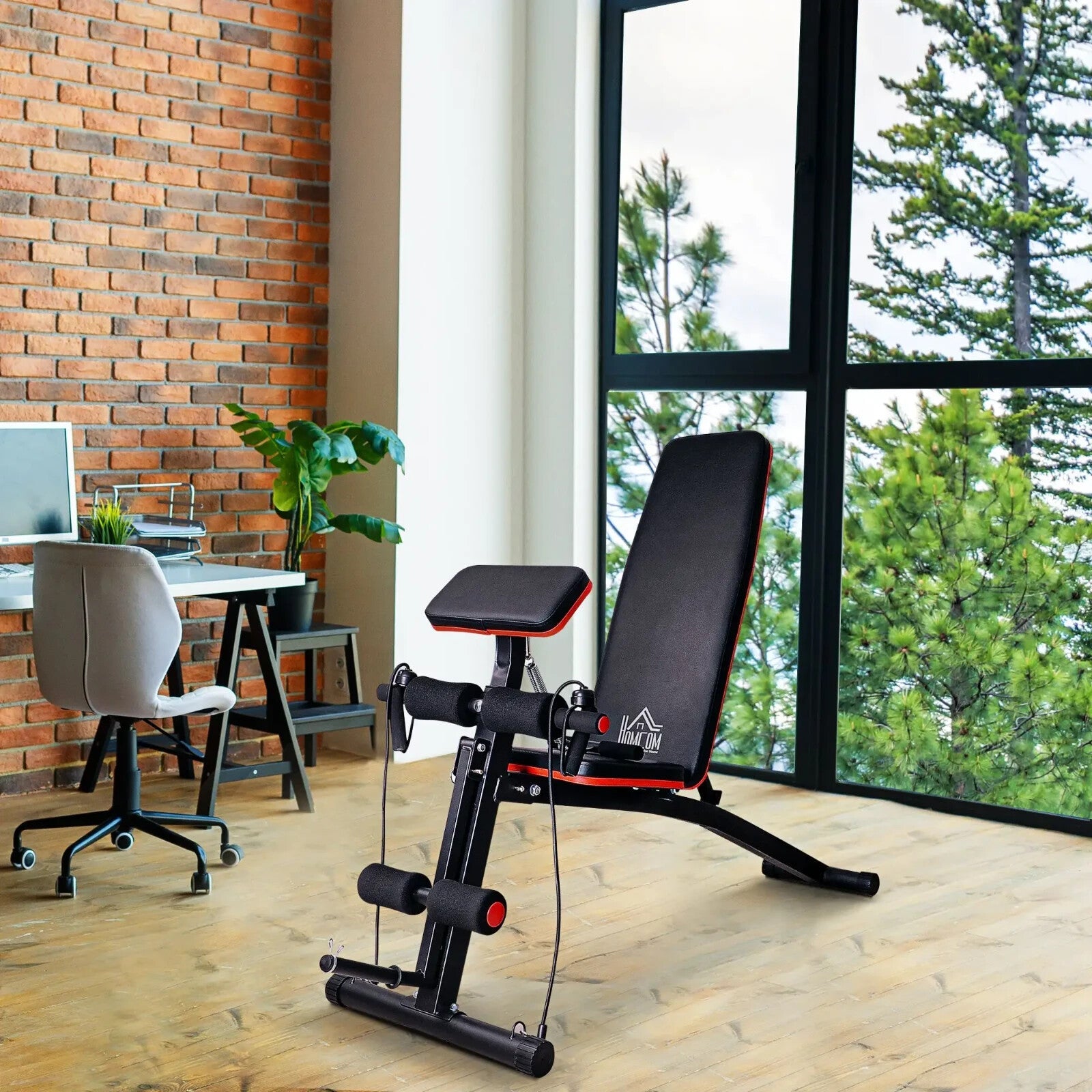 Adjustable Foldable Dumbbell Bench Home Gym Weight Training Equipment Incline - Home and Garden Furniture Shop - rustic - furniture