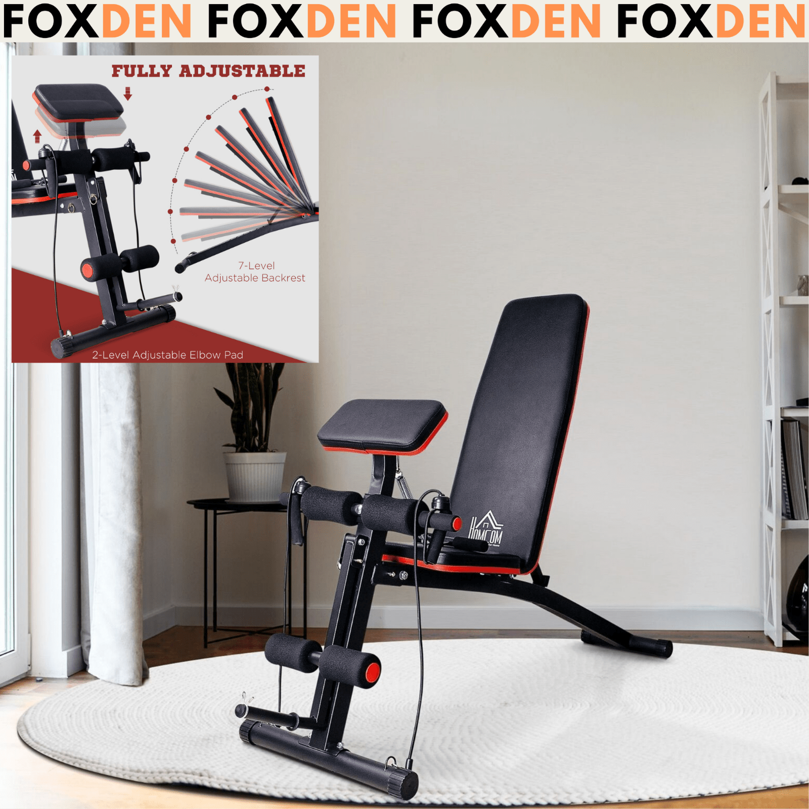 Adjustable Foldable Dumbbell Bench Home Gym Weight Training Equipment Incline - Home and Garden Furniture Shop - #rustic - furniture#