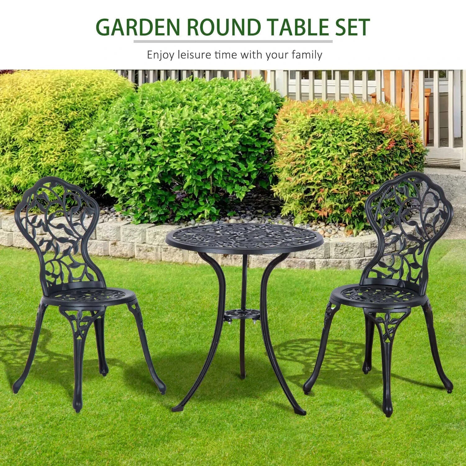 Aluminium Bistro Set Garden with Coffee Table and Chairs Outdoor Dining Set - Home and Garden Furniture Shop - #rustic - furniture#