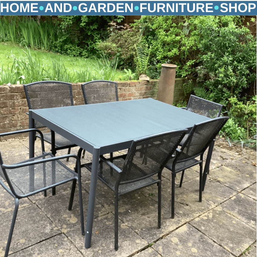 Aluminium Frame Garden Dining Table for Patio Decking or Outdoor Entertaining - Home and Garden Furniture Shop - rustic - furniture