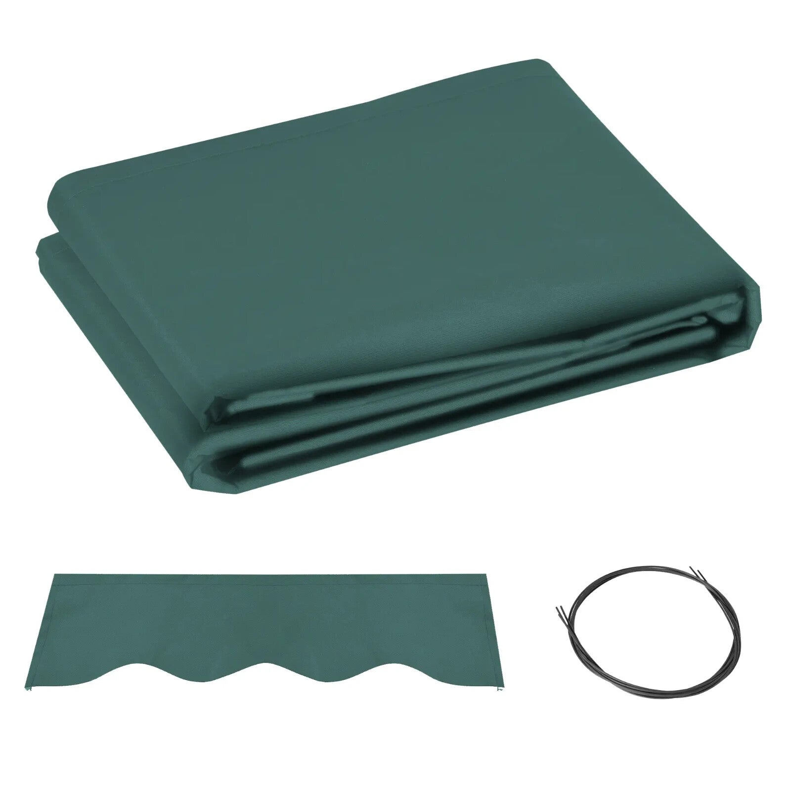 Awning Replacement Canopy Fabric Only Sun Shade Cover Water Resistant Green - Home and Garden Furniture Shop - rustic - furniture